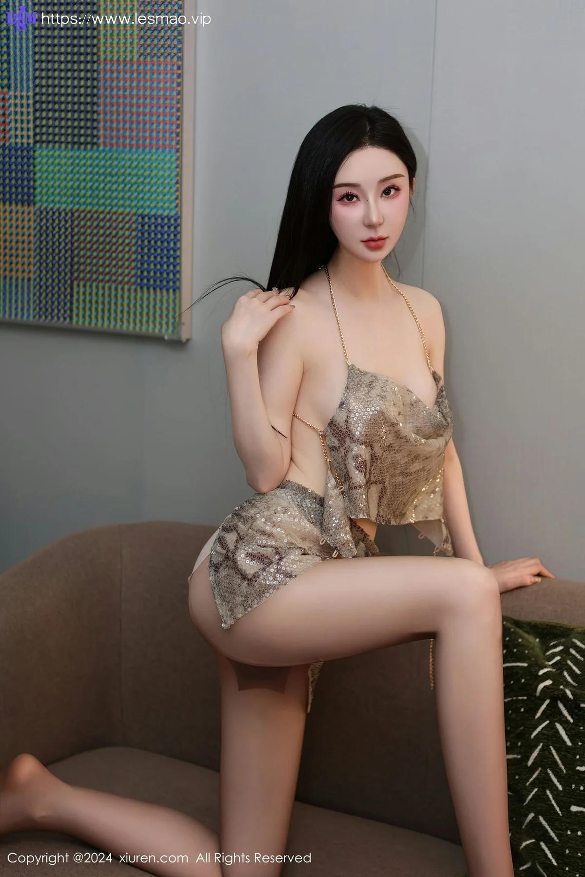 XiuRen 秀人 No.8207  田兮白 吊带情趣短裙性感写真 - 34