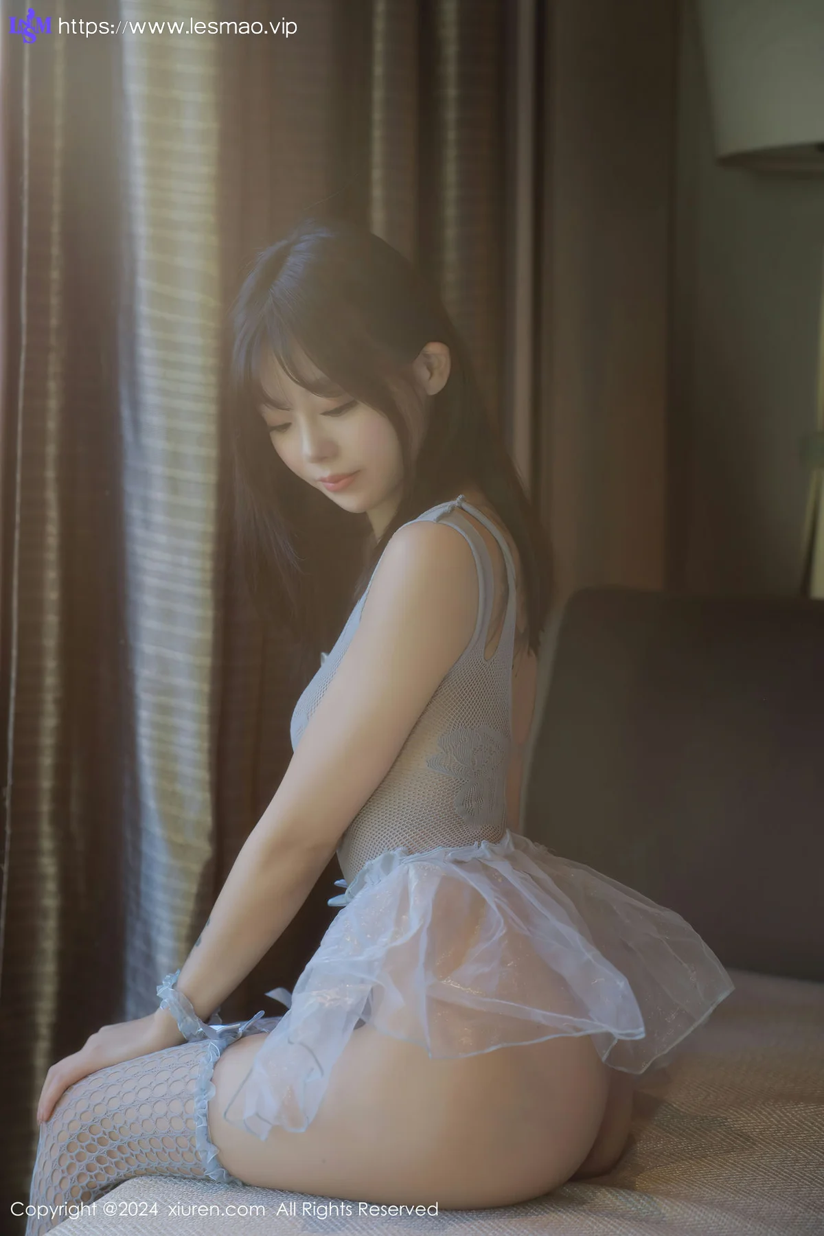 XiuRen 秀人 No.8214  佘贝拉bella 灰色轻透薄纱情趣性感写真 - 17