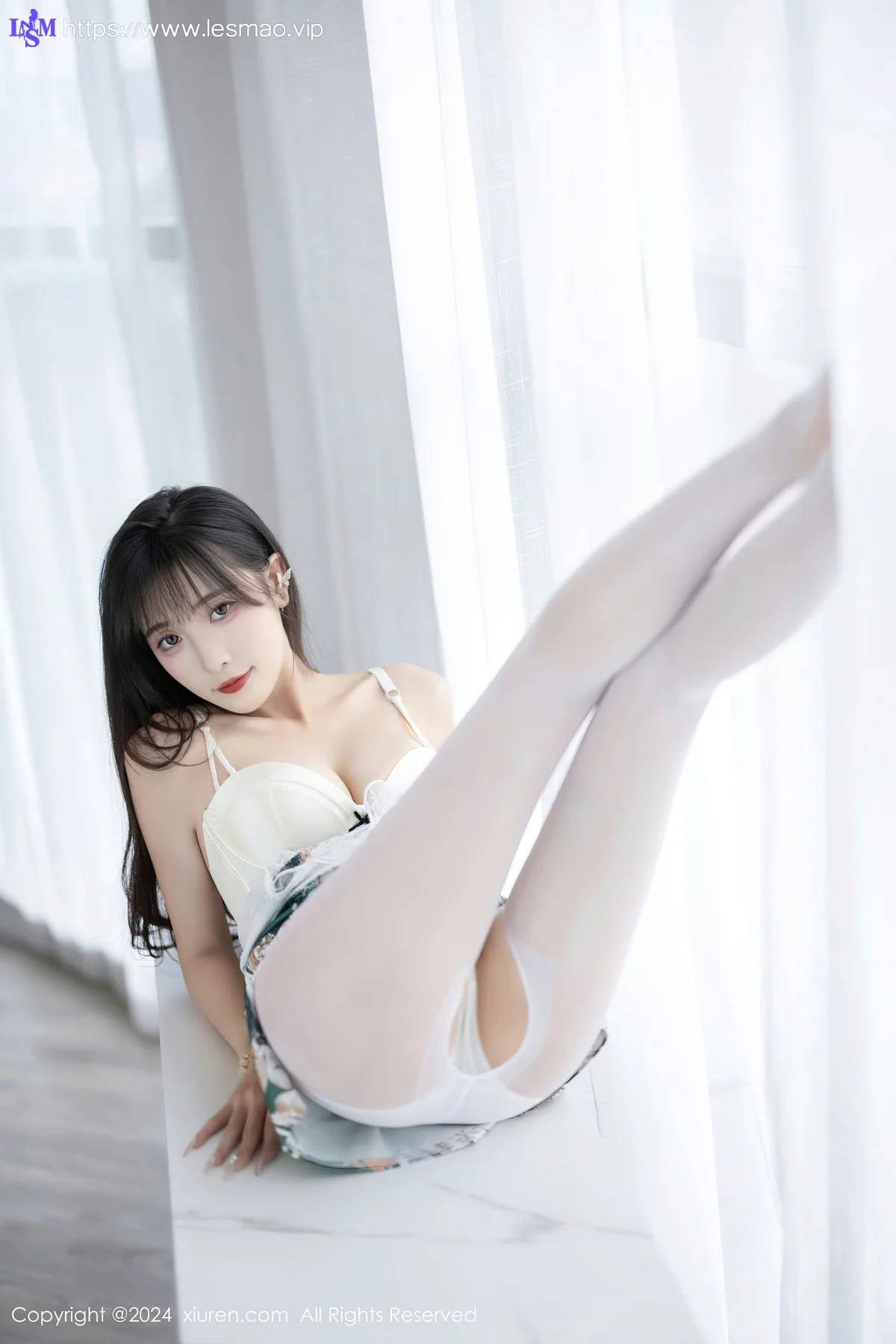 XiuRen 秀人 No.8231  林星阑 绿色图案旗袍性感写真1 - 46