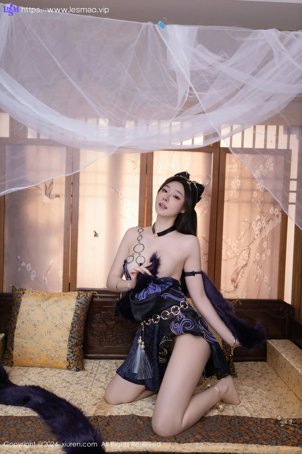 XiuRen 秀人 No.8232  小逗逗 紫色玉玲珑性感写真1 - 43