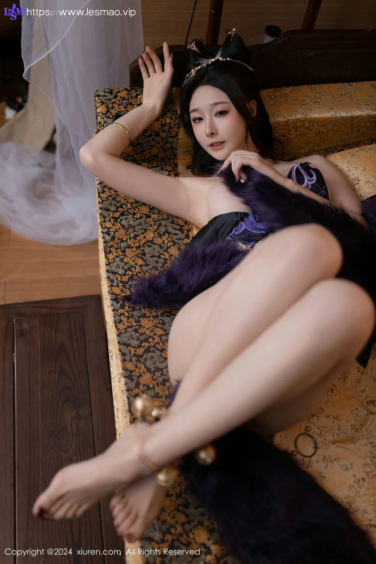 XiuRen 秀人 No.8232  小逗逗 紫色玉玲珑性感写真1 - 54
