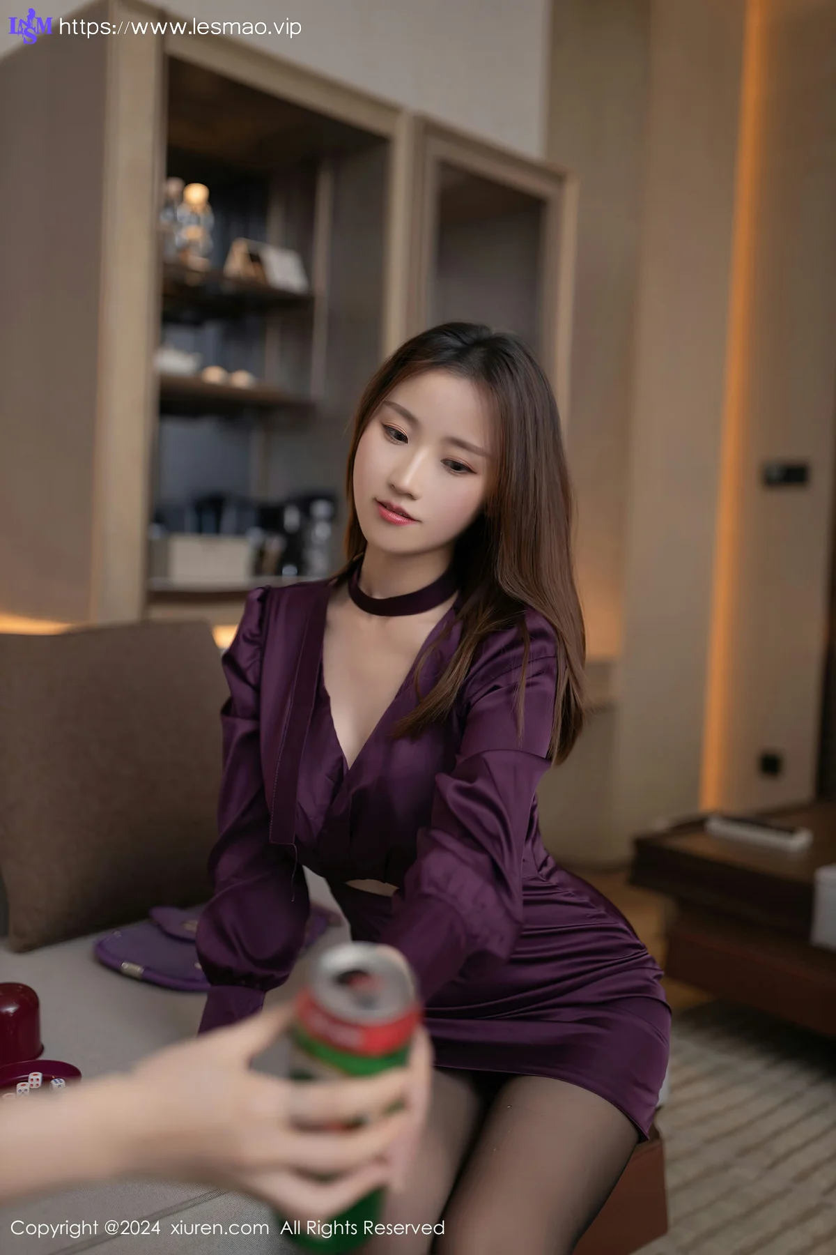 XiuRen 秀人 No.8264  杏子Yada 感紫灰色蕾丝内衣性感写真33 - 29