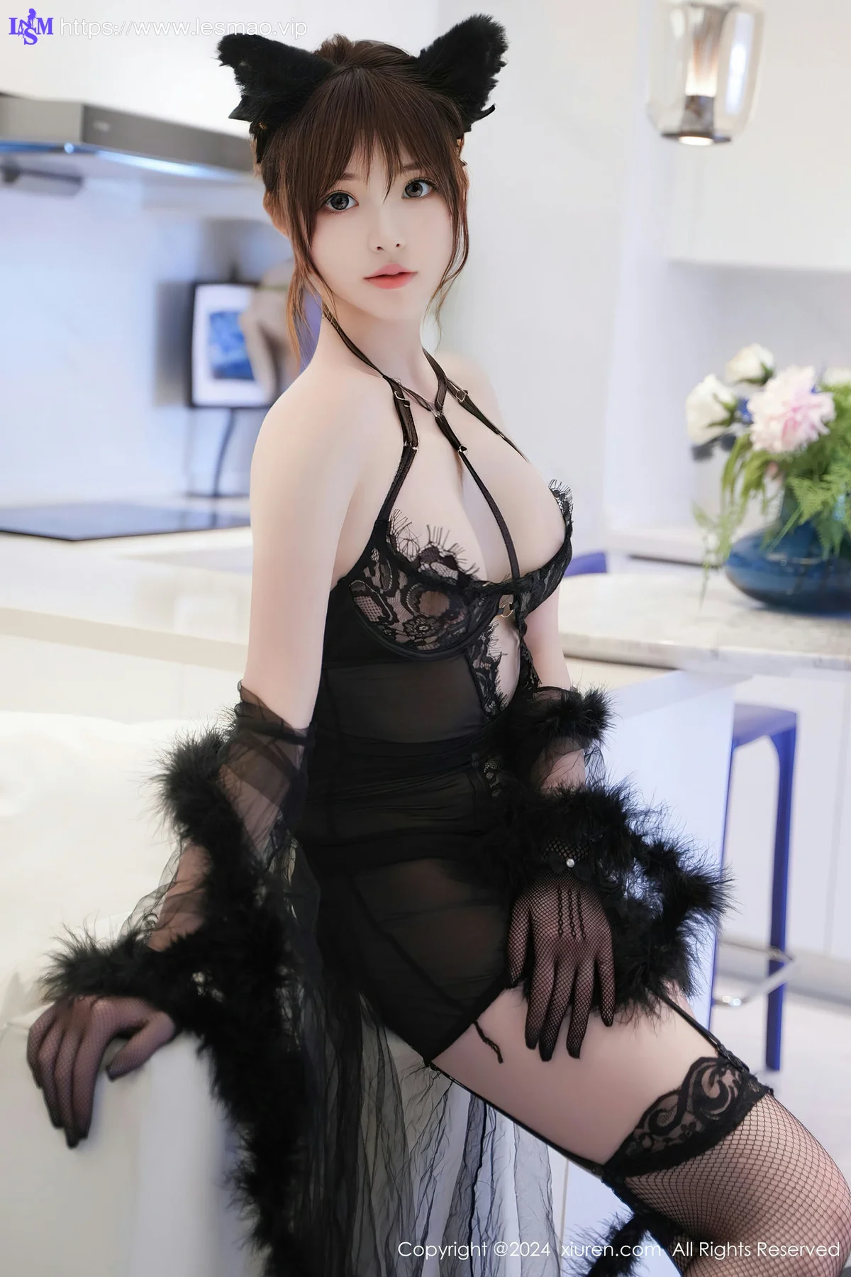 XiuRen 秀人 No.8297  梦灵儿Mini 轻透薄纱蕾丝性感写真3 - 14