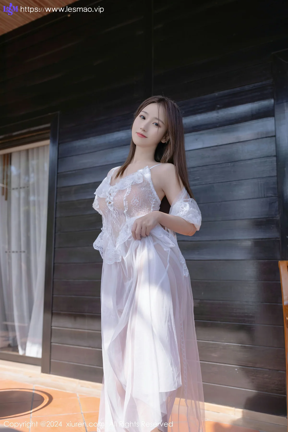 XiuRen 秀人 No.8302 杏子Yada 白色薄纱长裙性感写真3 - 13