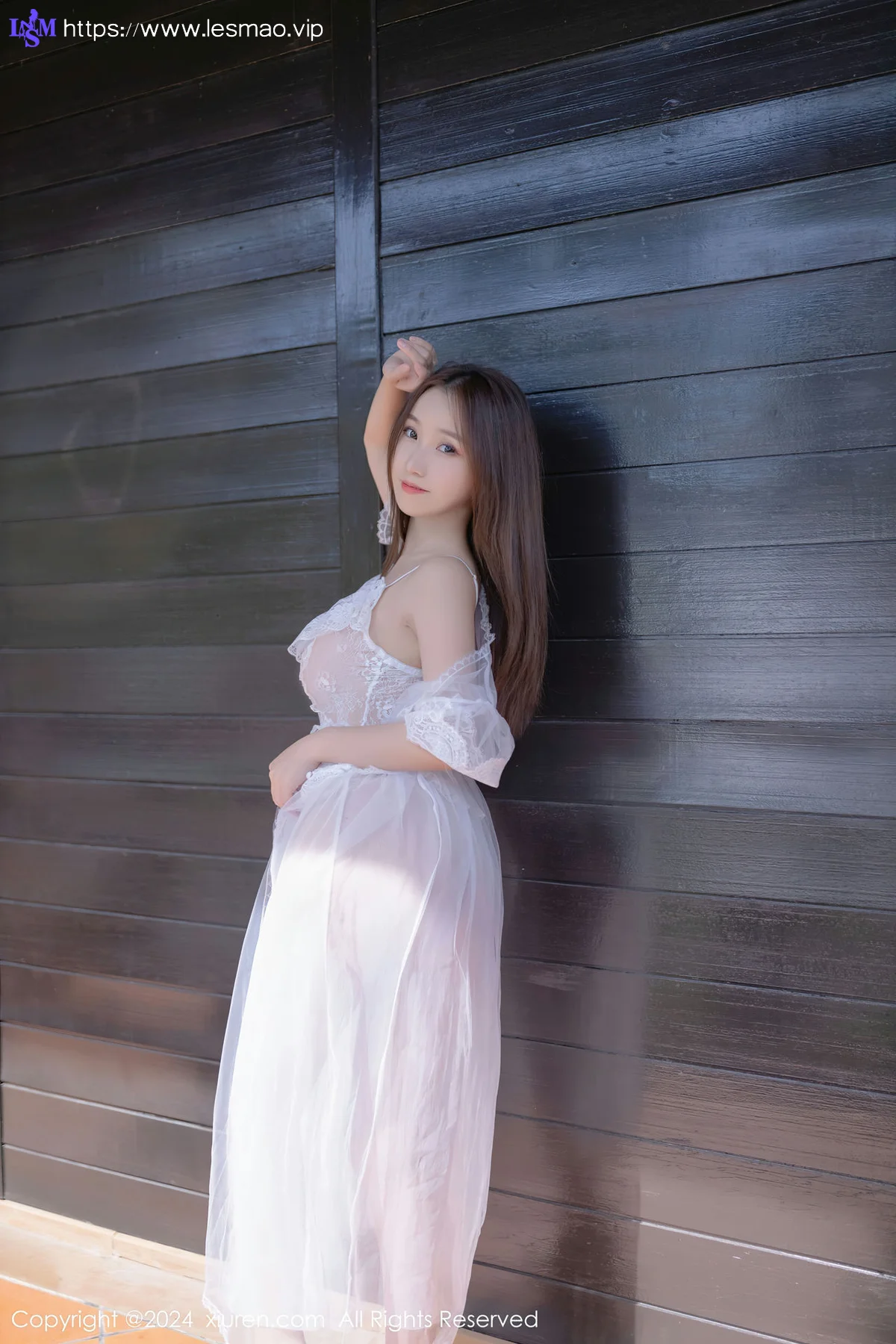 XiuRen 秀人 No.8302 杏子Yada 白色薄纱长裙性感写真3 - 23