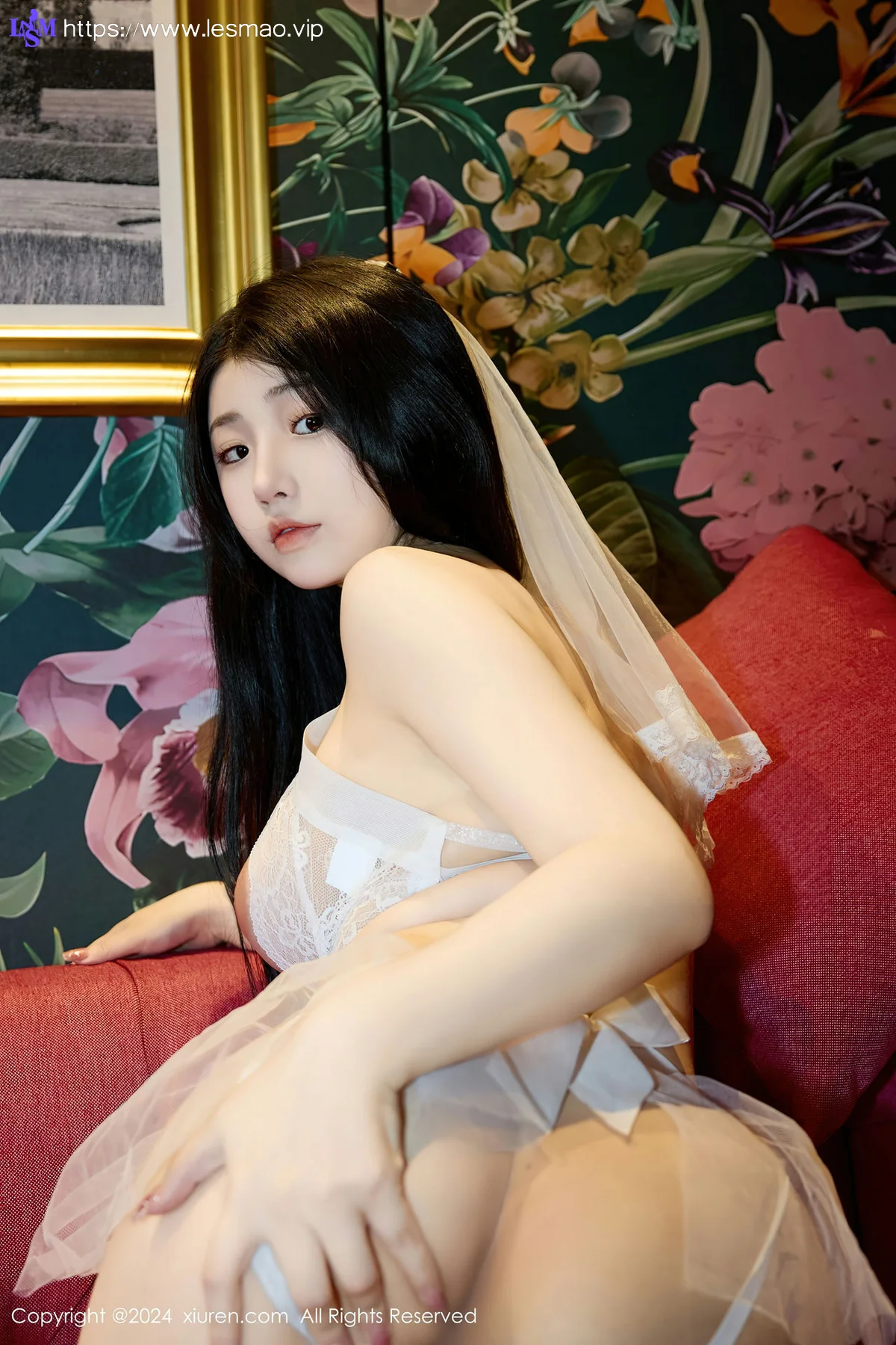 XiuRen 秀人 No.8308  陈小花 白色情趣内衣性感写真1 - 40