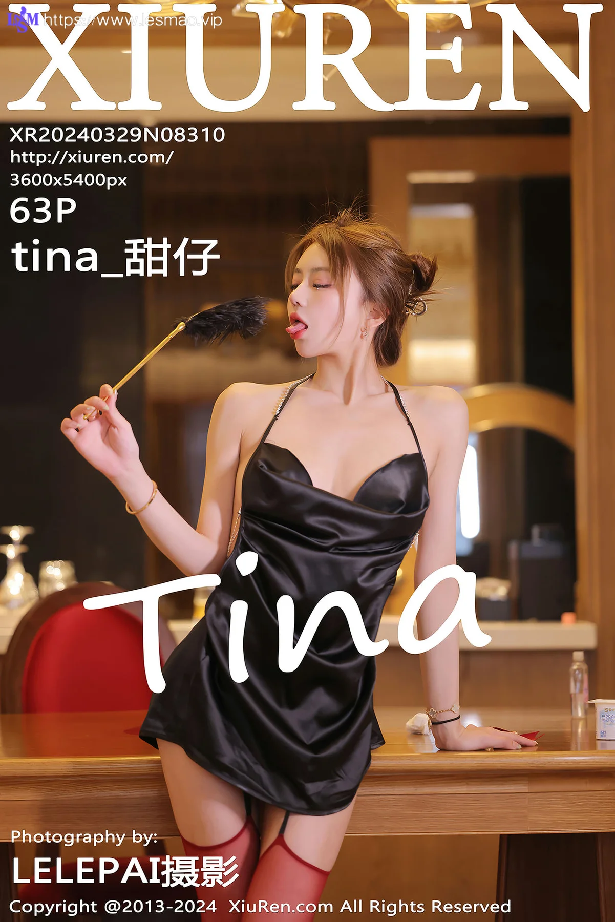 XiuRen 秀人 No.8310 tina_甜仔 短裙打牌性感红色丝袜性感写真 - 65