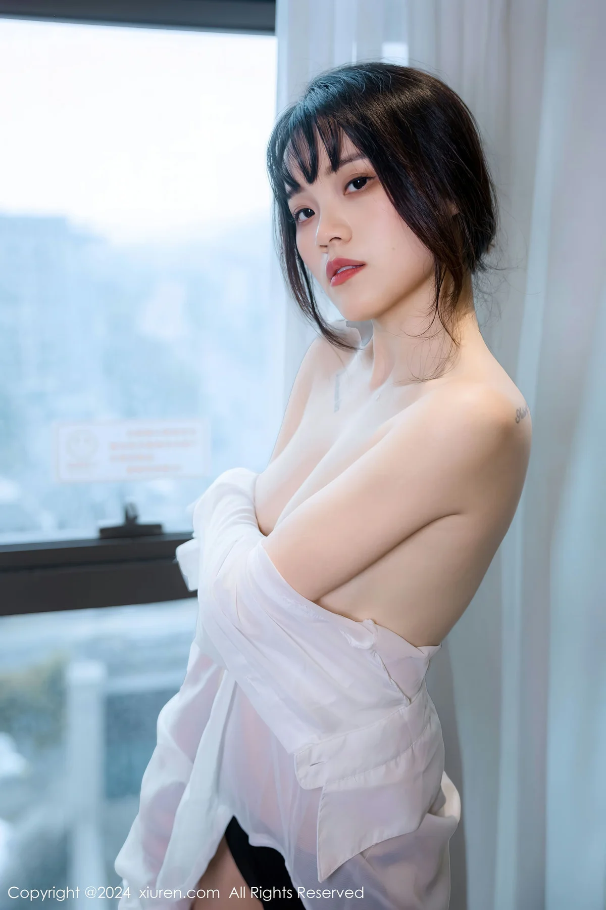 XiuRen 秀人 No.8320 唐安诺 黑色网格袜首套写真 - 61