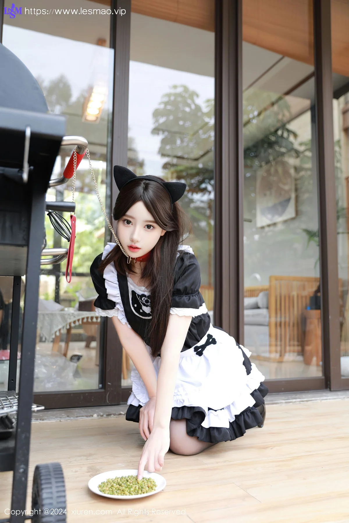 XiuRen 秀人 No.8351 桃妖夭 黑色女仆服饰性感写真11 - 42