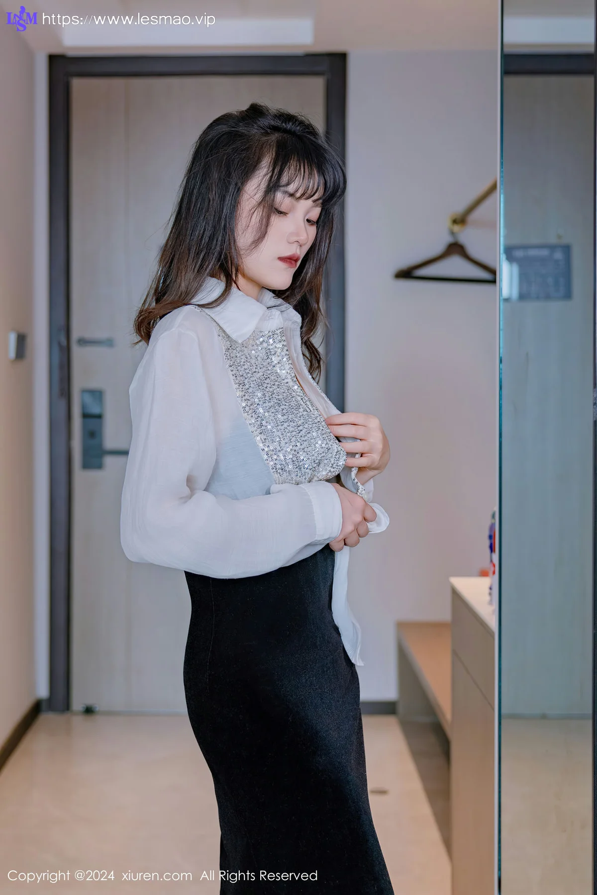 XiuRen 秀人 No.8353 唐安诺 魅惑黑丝性感写真 - 13