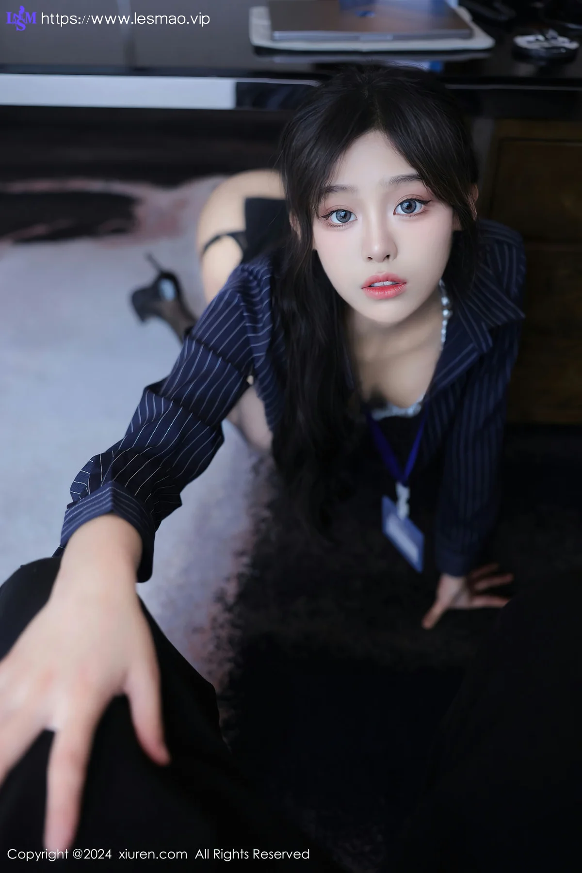 XiuRen 秀人 No.8373 王心悦 蓝色OL服饰性感写真11 - 75