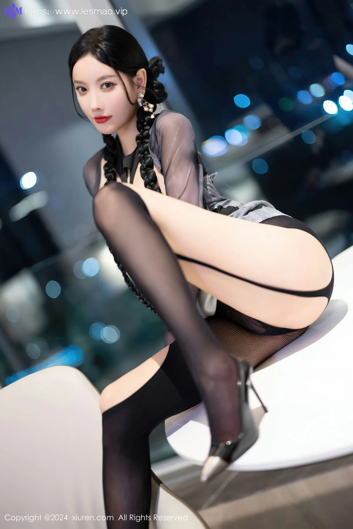 XiuRen 秀人 No.8403 杨晨晨Yome 黑色轻透上衣性感写真11 - 44