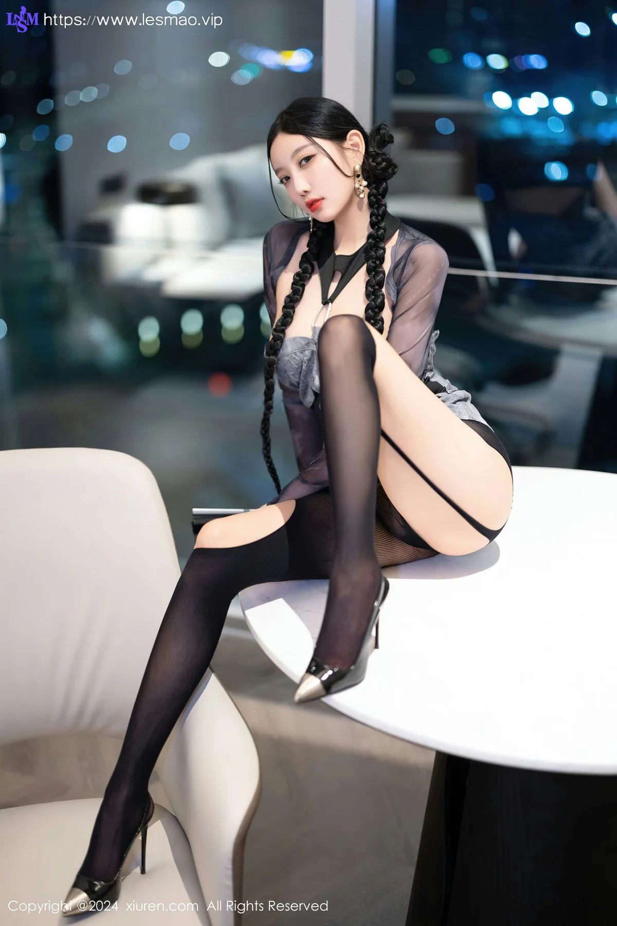 XiuRen 秀人 No.8403 杨晨晨Yome 黑色轻透上衣性感写真11 - 45