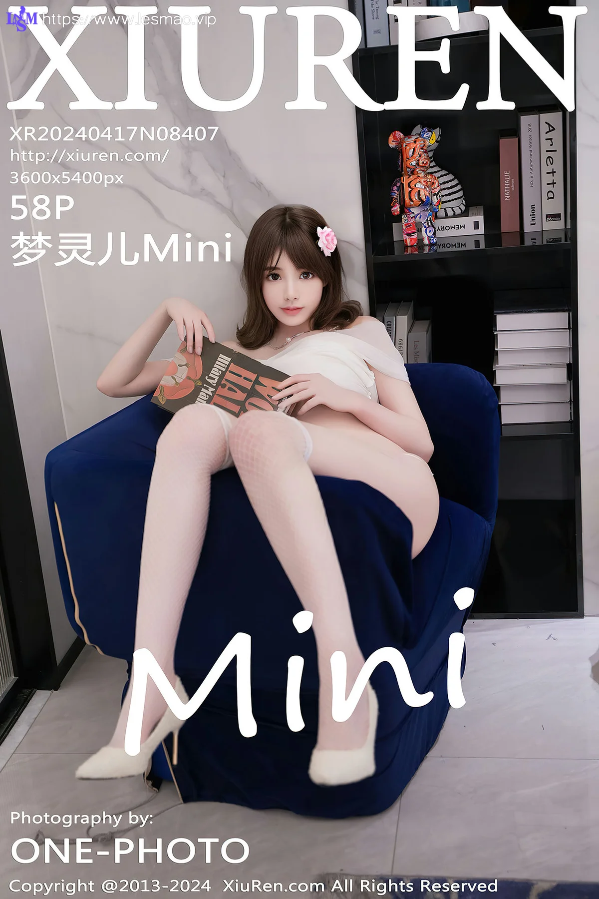 XiuRen 秀人 No.8407 梦灵儿Mini 白色露肩连衣短裙性感写真3 - 59