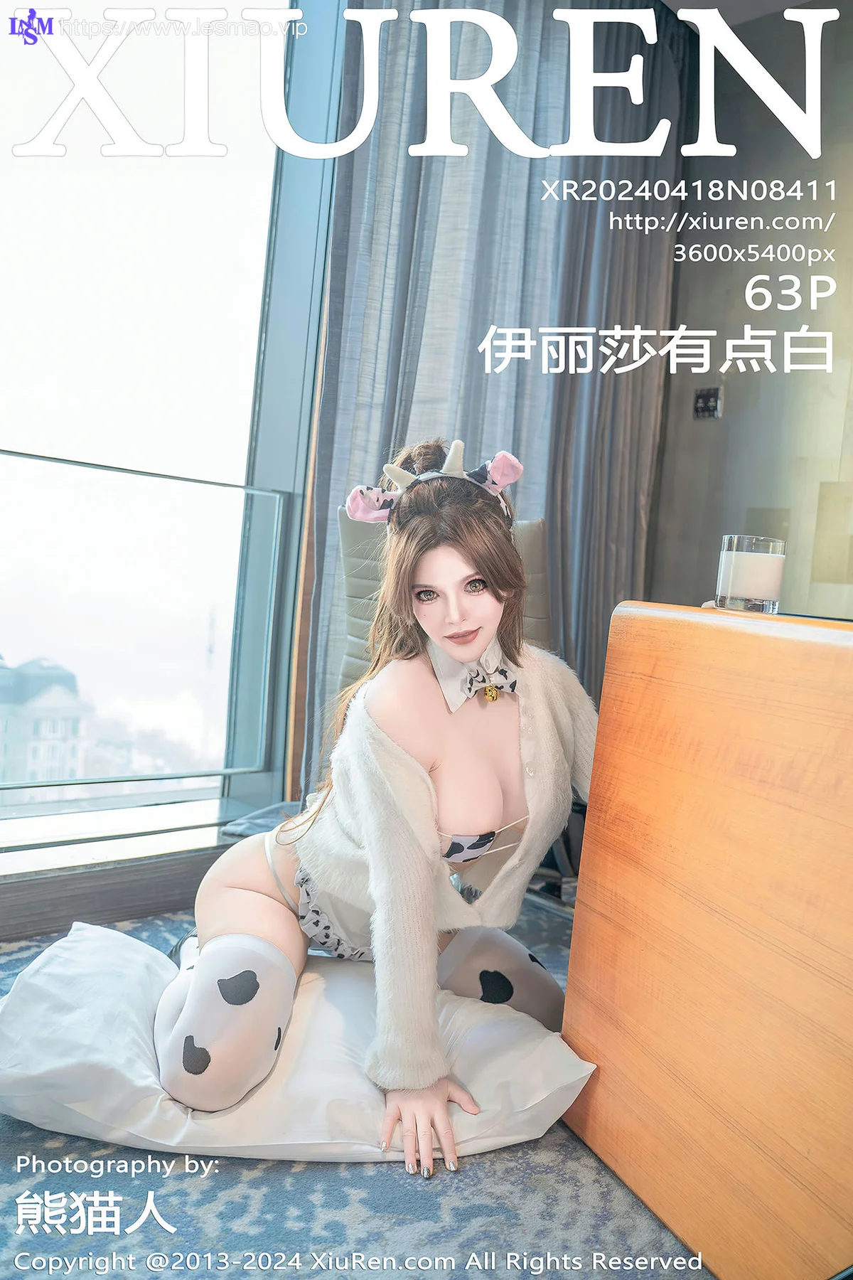 XiuRen 秀人 No.8411 伊丽莎有点白 牛奶巨乳猫性感写真2 - 63