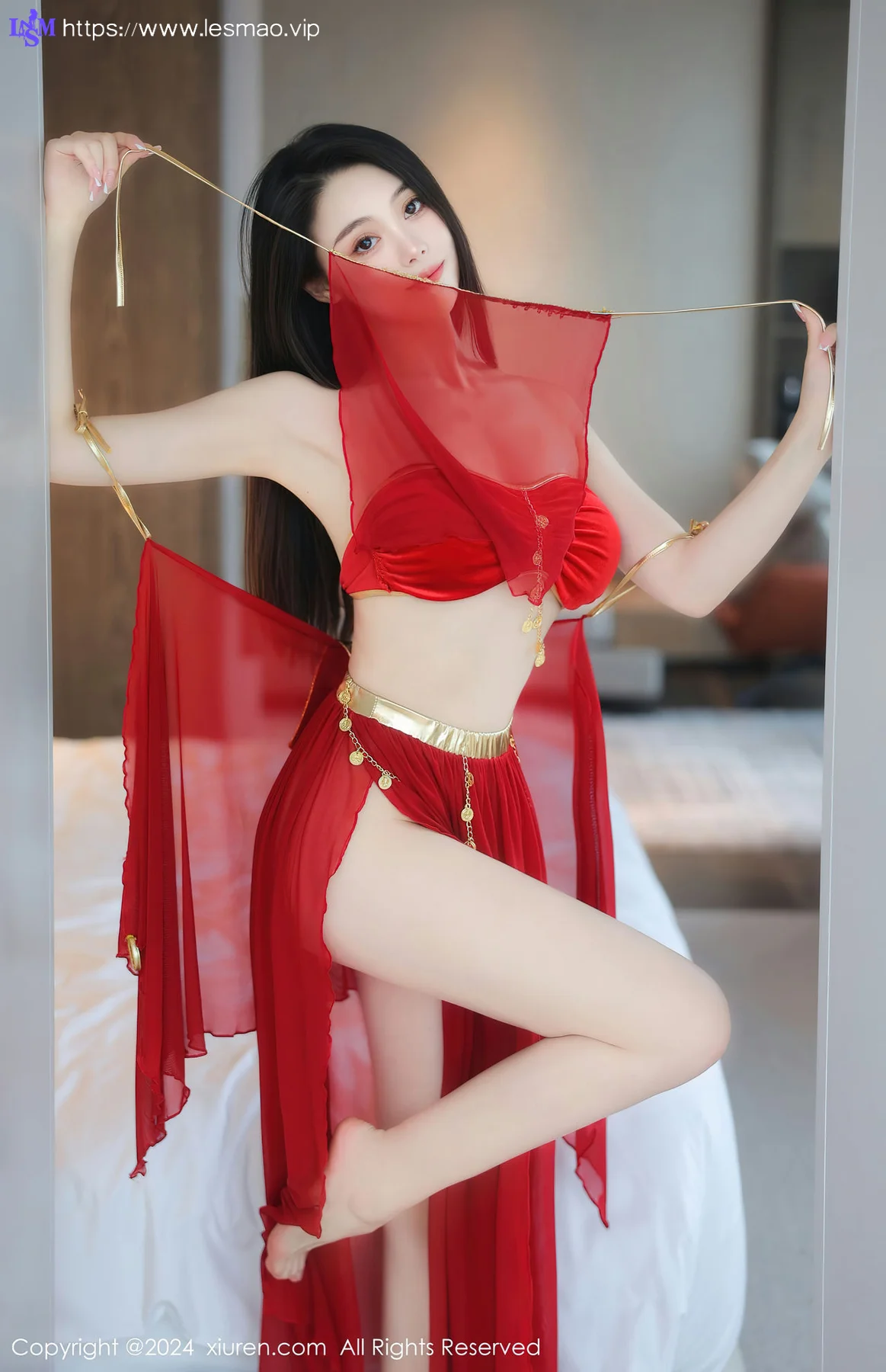 XiuRen 秀人 No.8420 清妙 红色舞裙性感写真11 - 50
