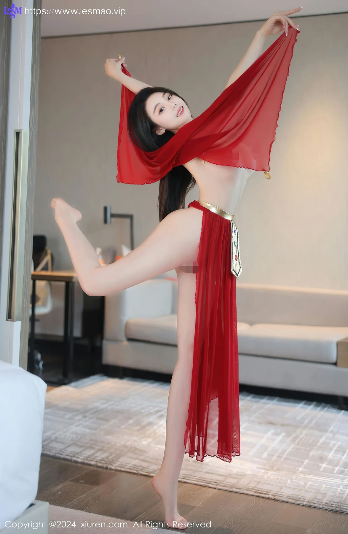 XiuRen 秀人 No.8420 清妙 红色舞裙性感写真11 - 77