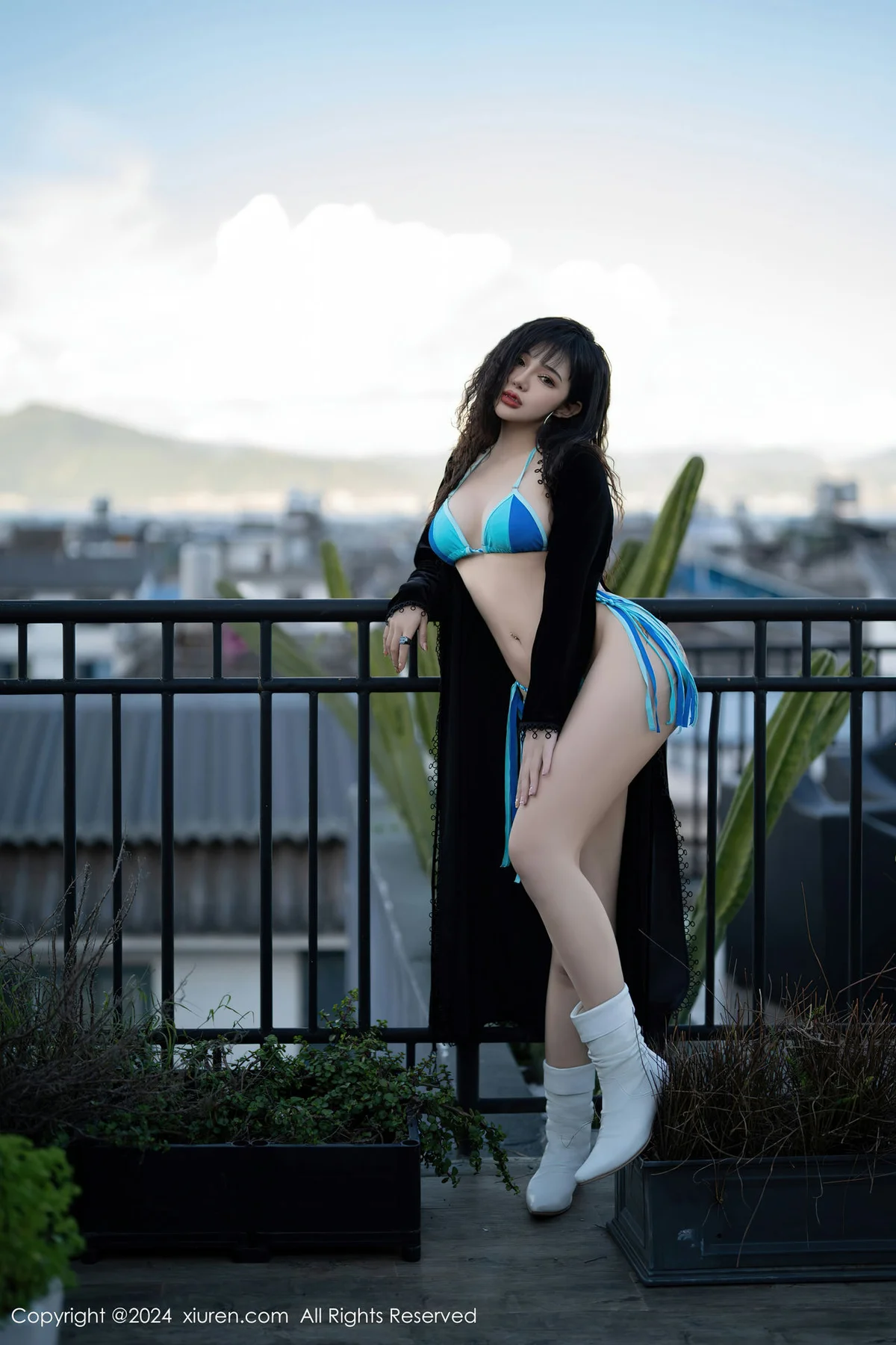 XiuRen 秀人 No.8460 文静儿 蓝色比基尼性感写真 - 46