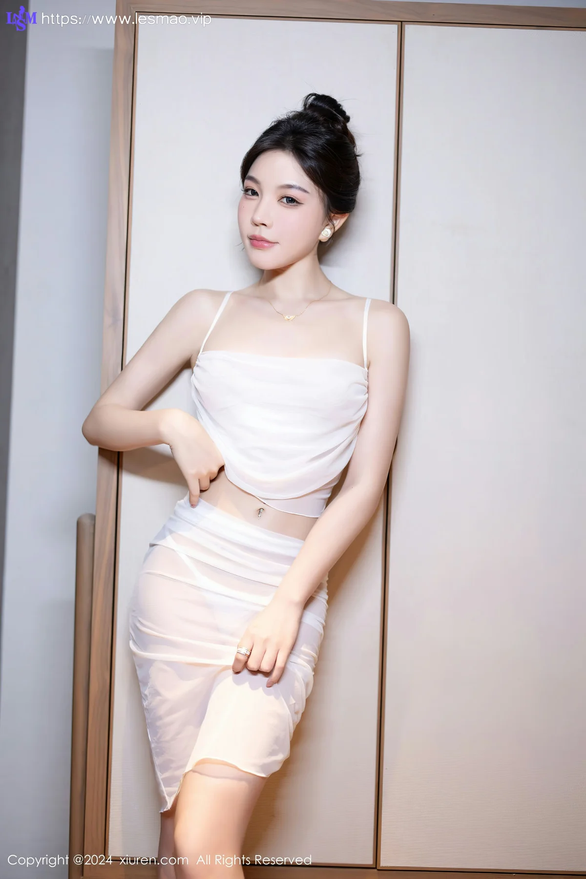 XiuRen 秀人 No.8491 徐莉芝Booty 杏色连衣短裙性感写真3 - 56