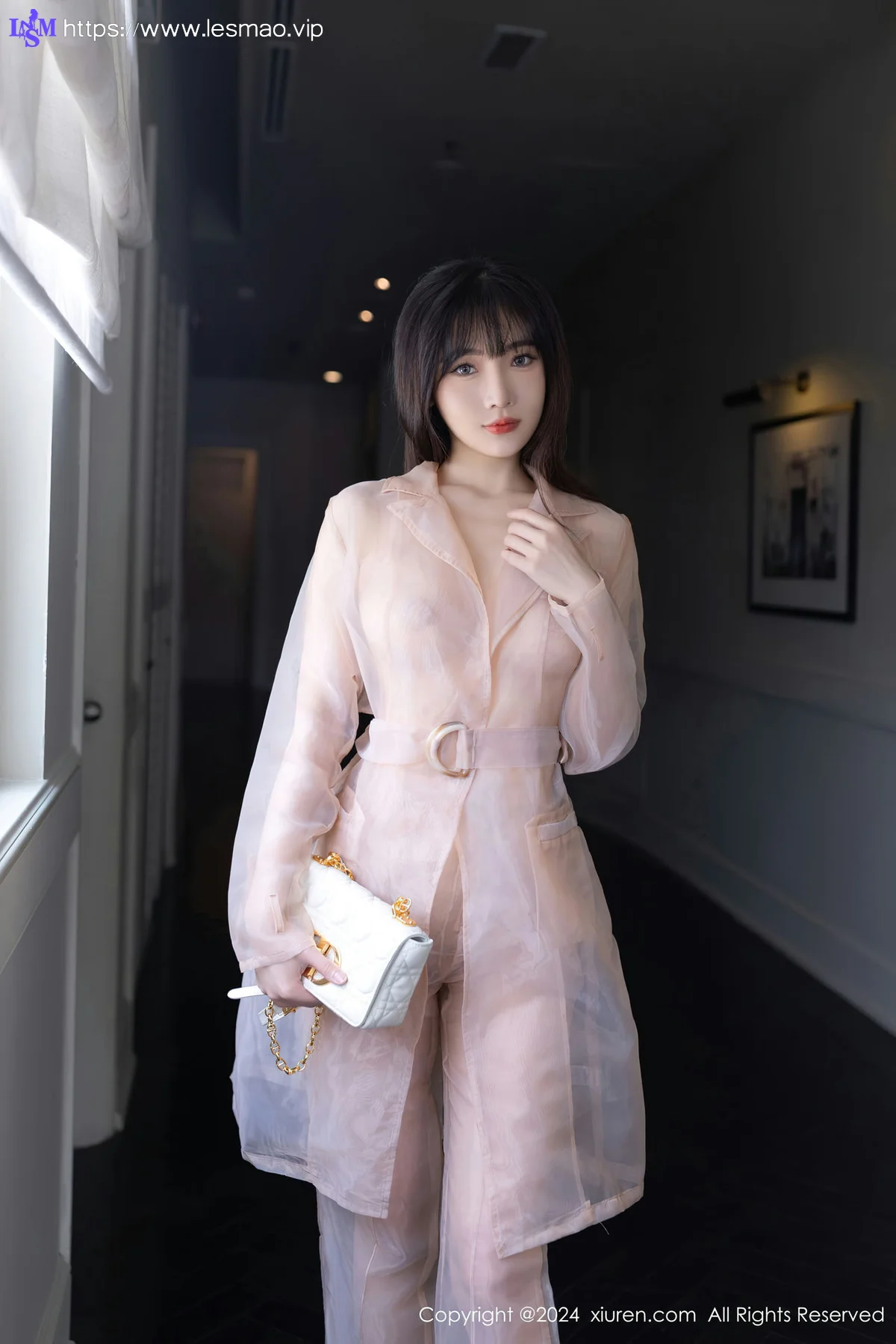 XiuRen 秀人 No.8509 陆萱萱 浅粉色透视西装性感写真11 - 4