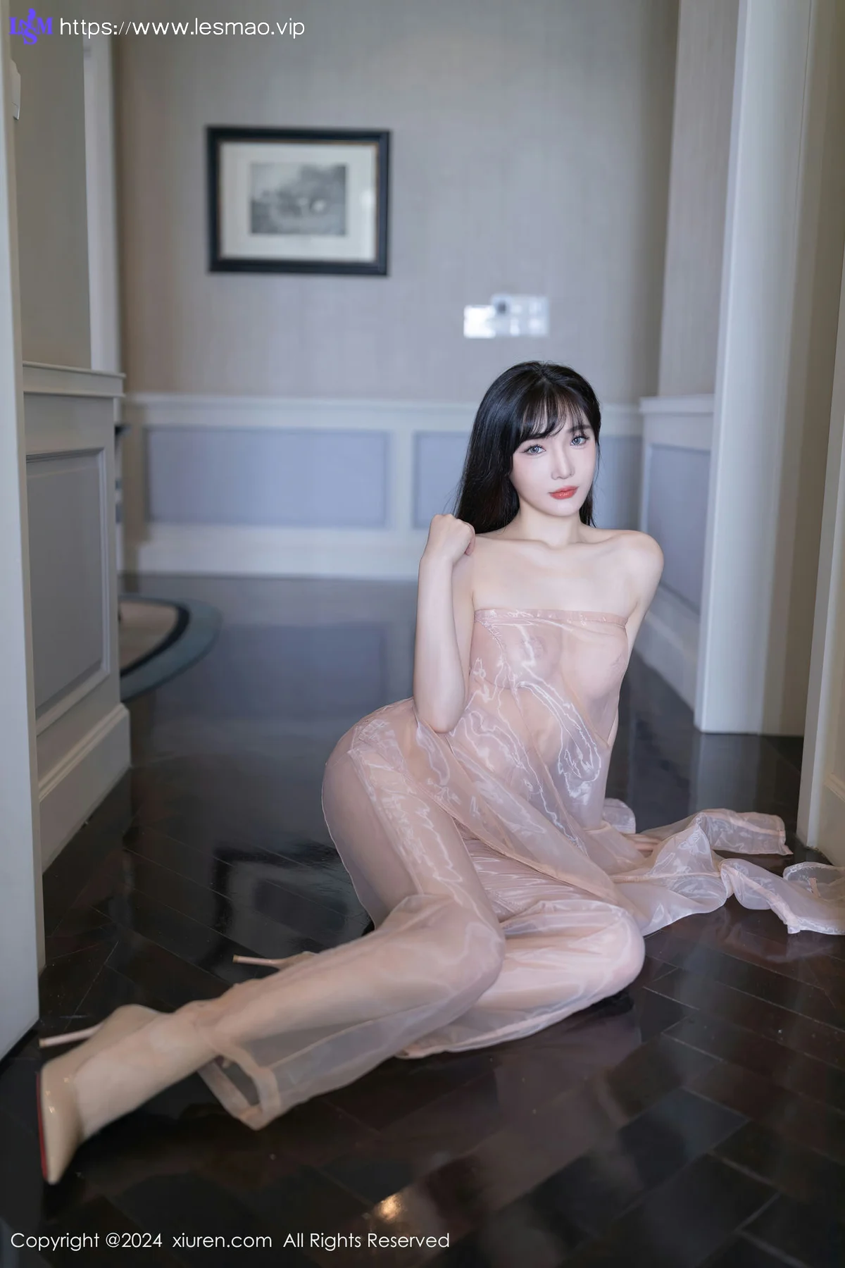 XiuRen 秀人 No.8509 陆萱萱 浅粉色透视西装性感写真11 - 22