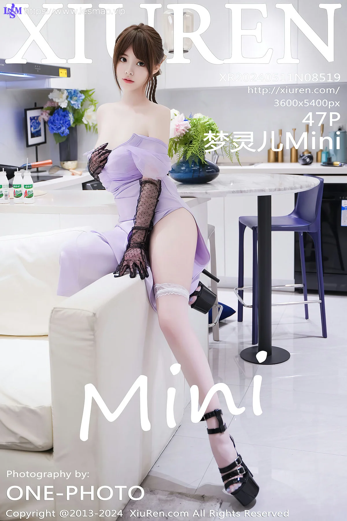 XiuRen 秀人 No.8519 梦灵儿Mini 白色丝袜性感写真 - 48