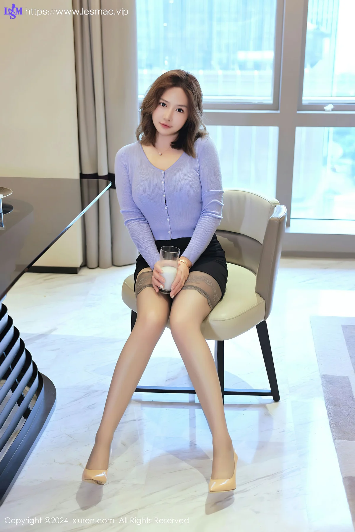 XiuRen 秀人 No.8527 养乐多DoDo 蓝色OL性感写真3 - 11