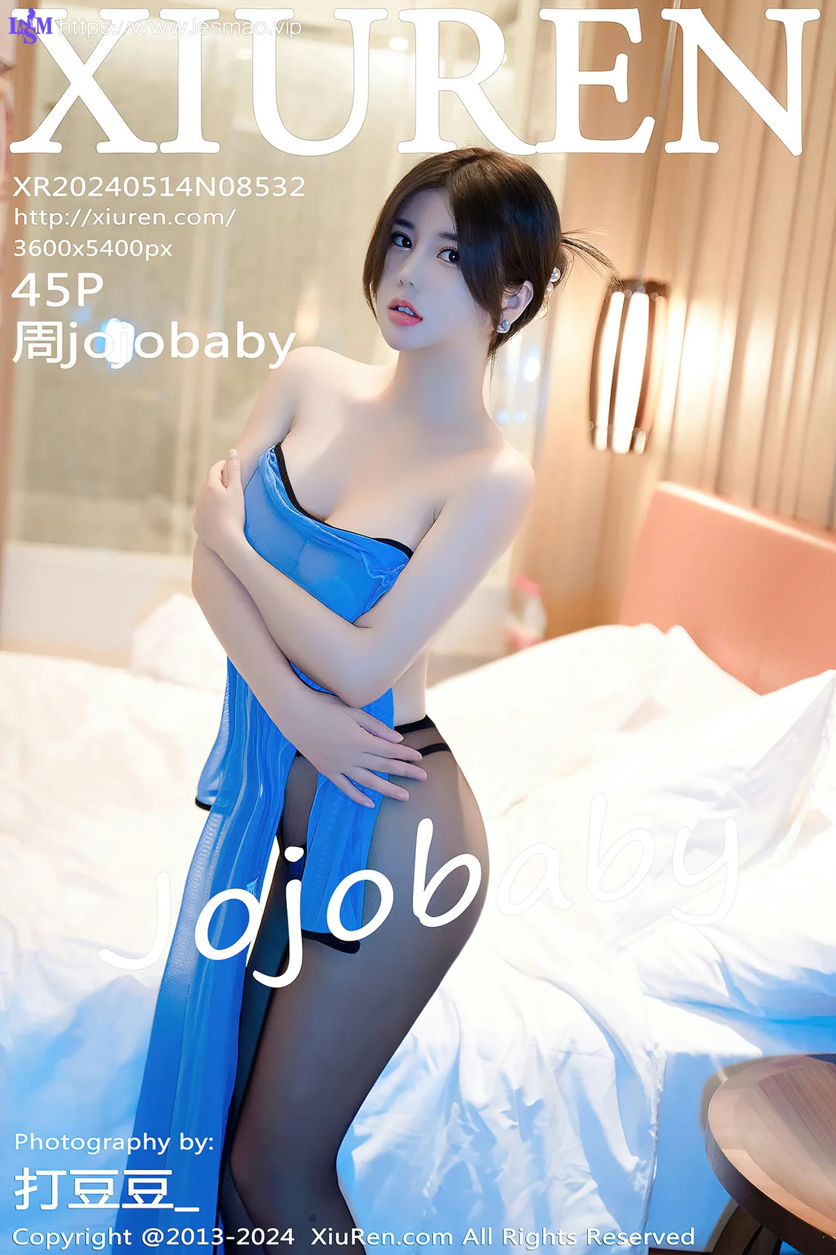 XiuRen 秀人 No.8532 周jojobaby 蓝色旗袍性感写真 - 46