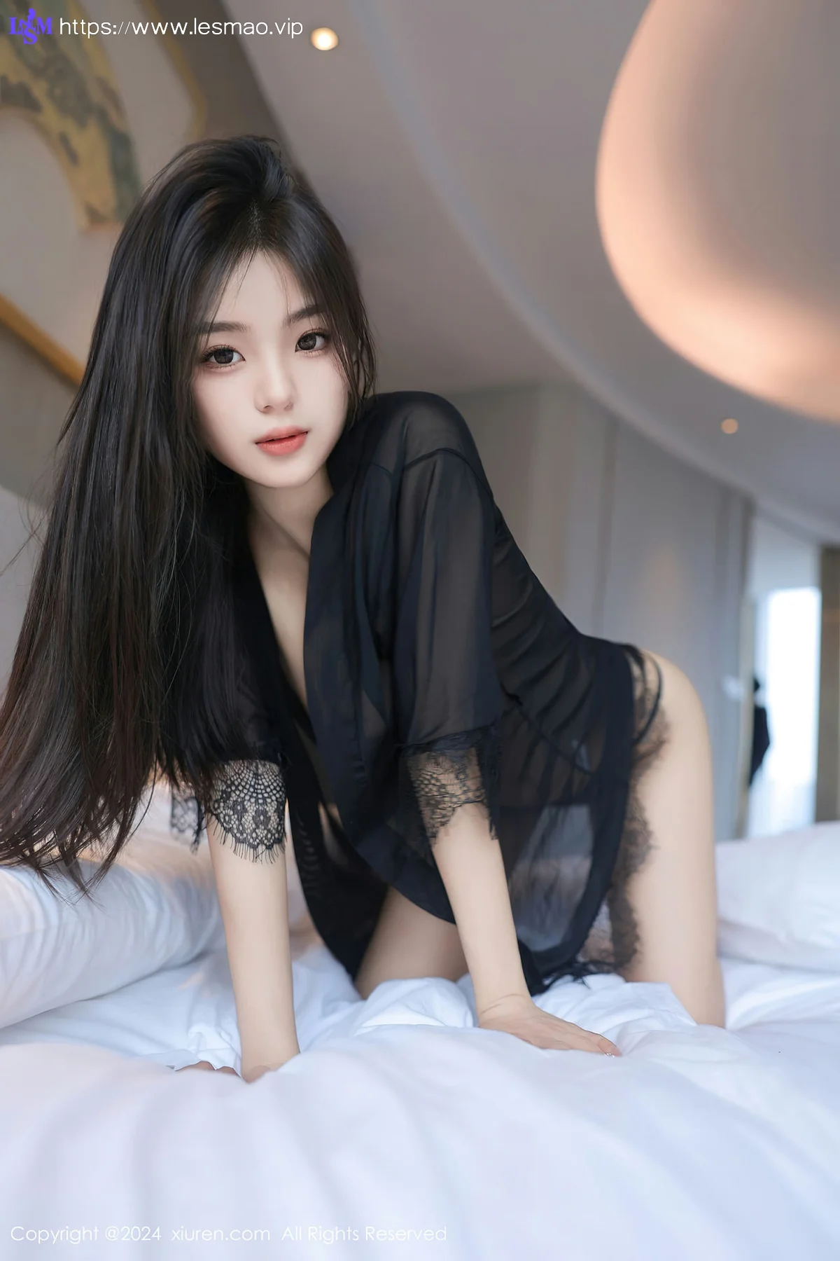 XiuRen 秀人 No.8550 周周不吃香菜 黑色轻透服饰性感写真1 - 76