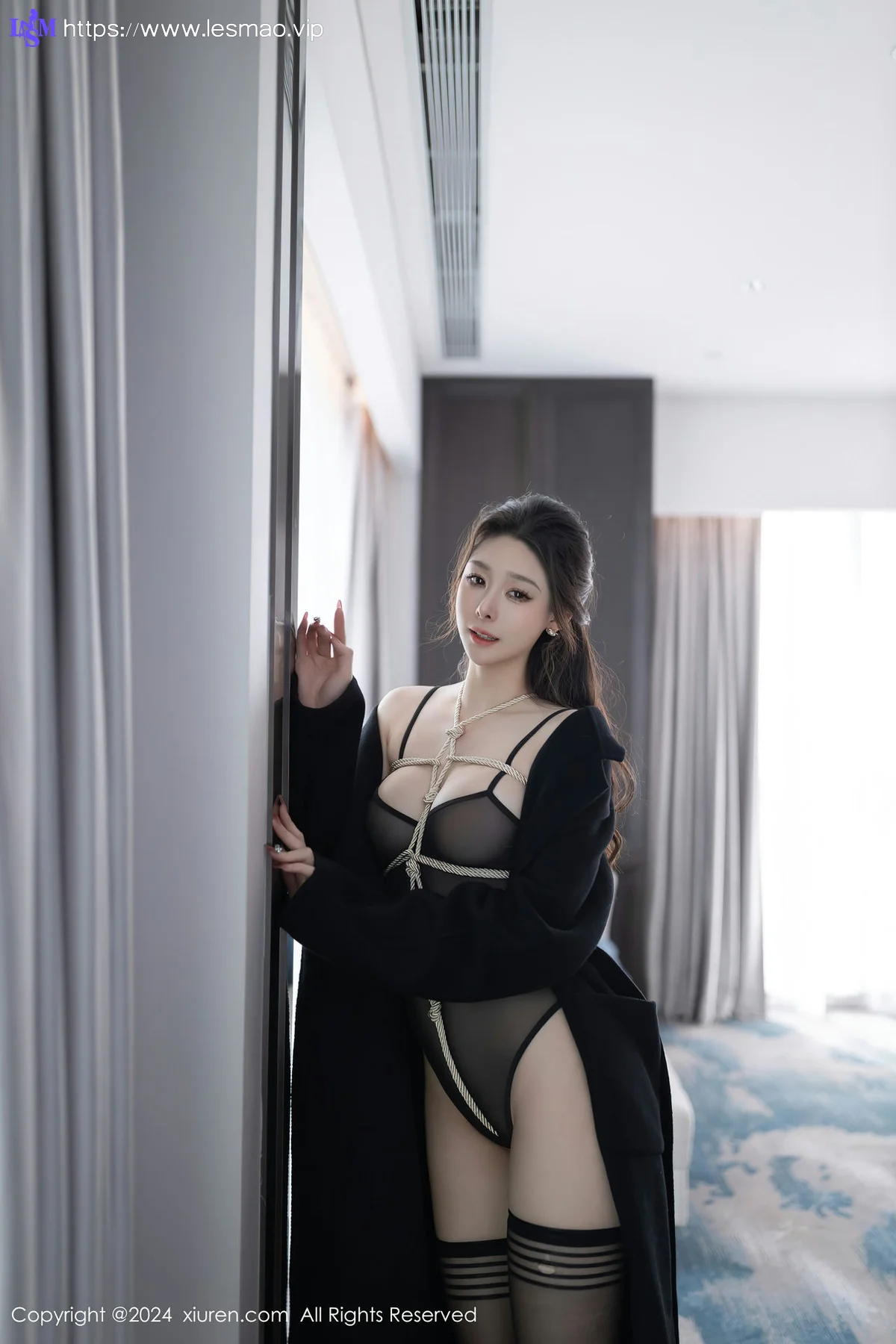 XiuRen 秀人 No.8552 小逗逗 黑色风衣性感写真1 - 20