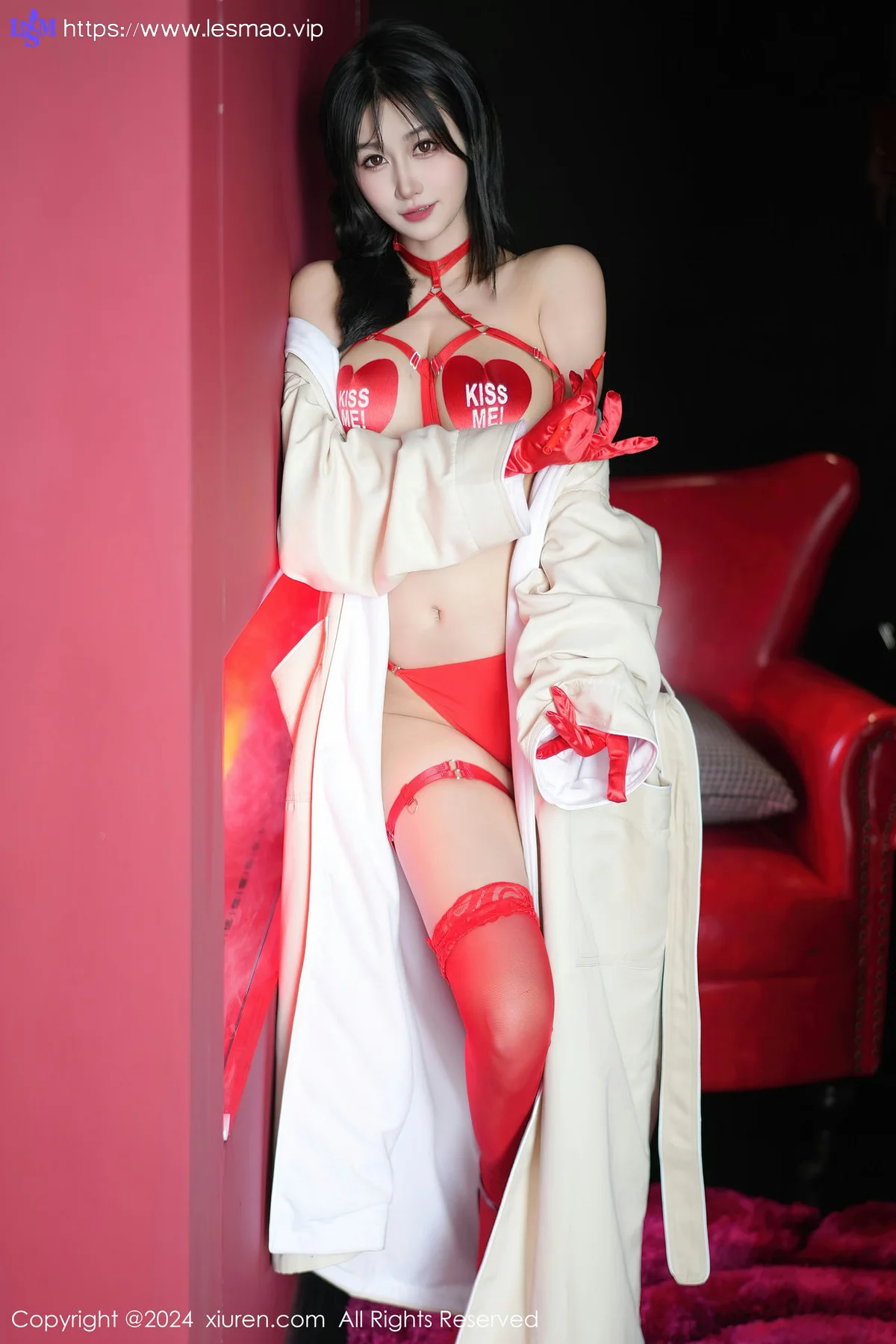 XiuRen 秀人 No.8555 laura阿姣 红色丝袜性感写真1 - 11