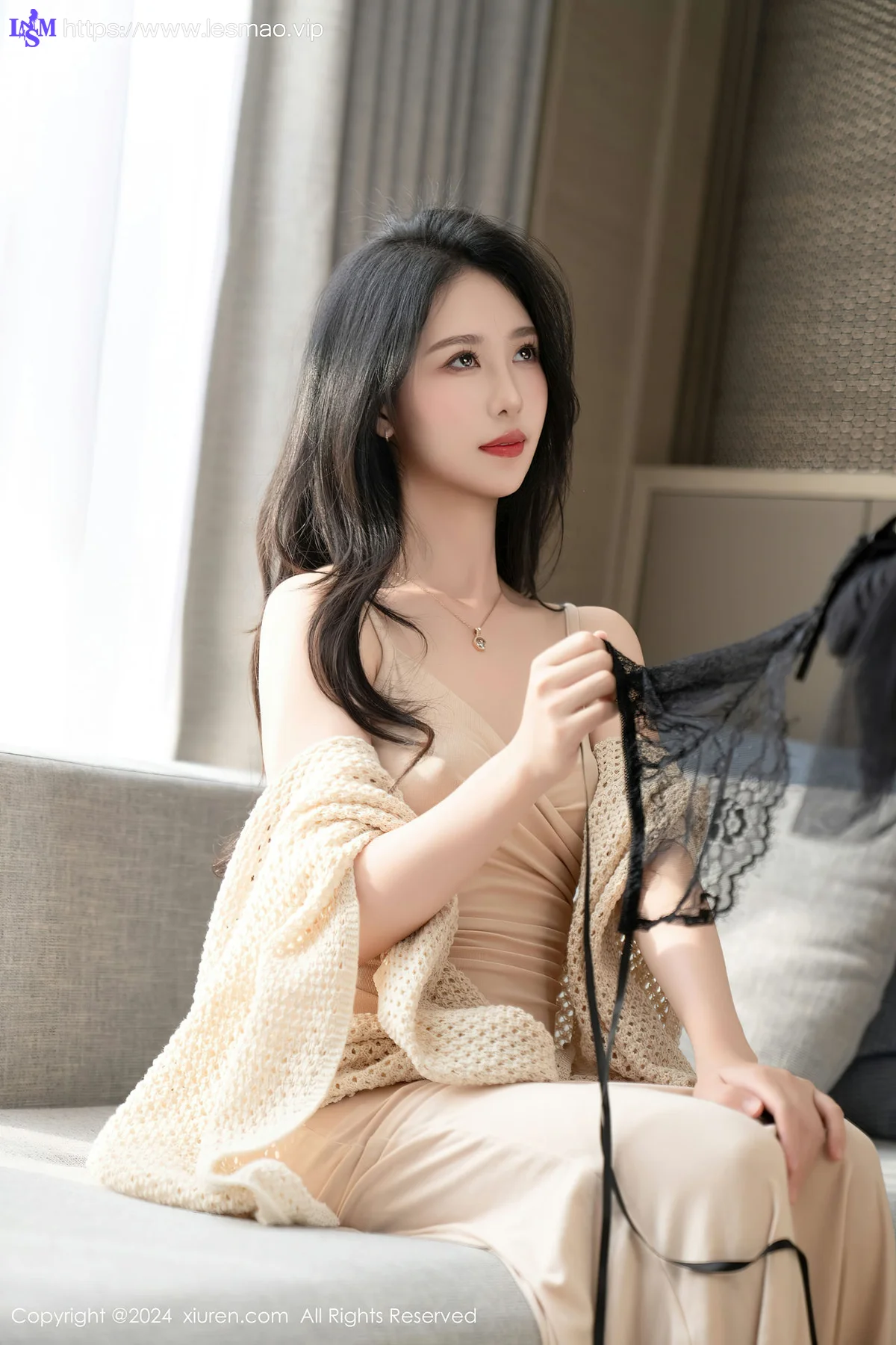 XiuRen 秀人 No.8559 利世 杏色连衣裙性感写真1 - 30
