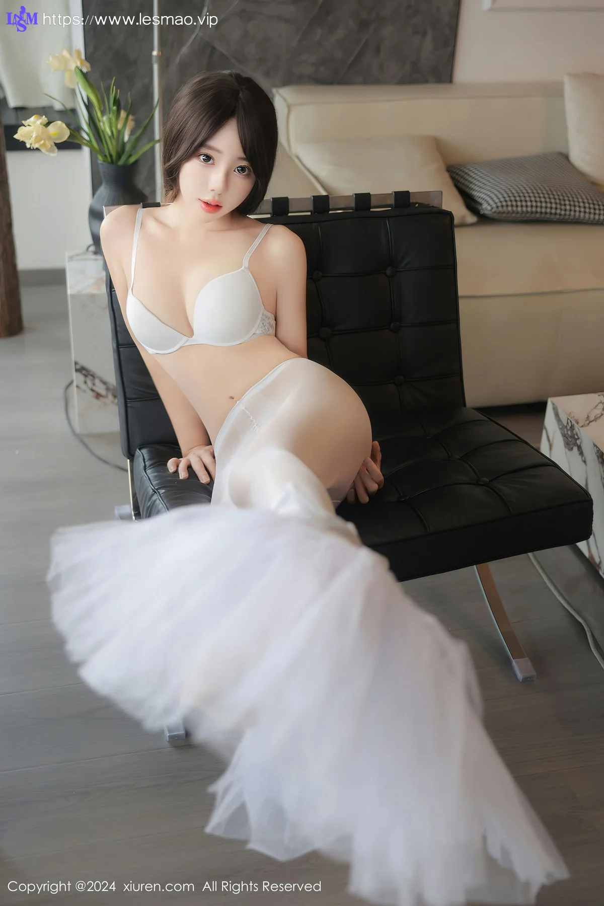 XiuRen 秀人 No.8564 桃妖夭 白色芭蕾连体衣性感写真 - 28