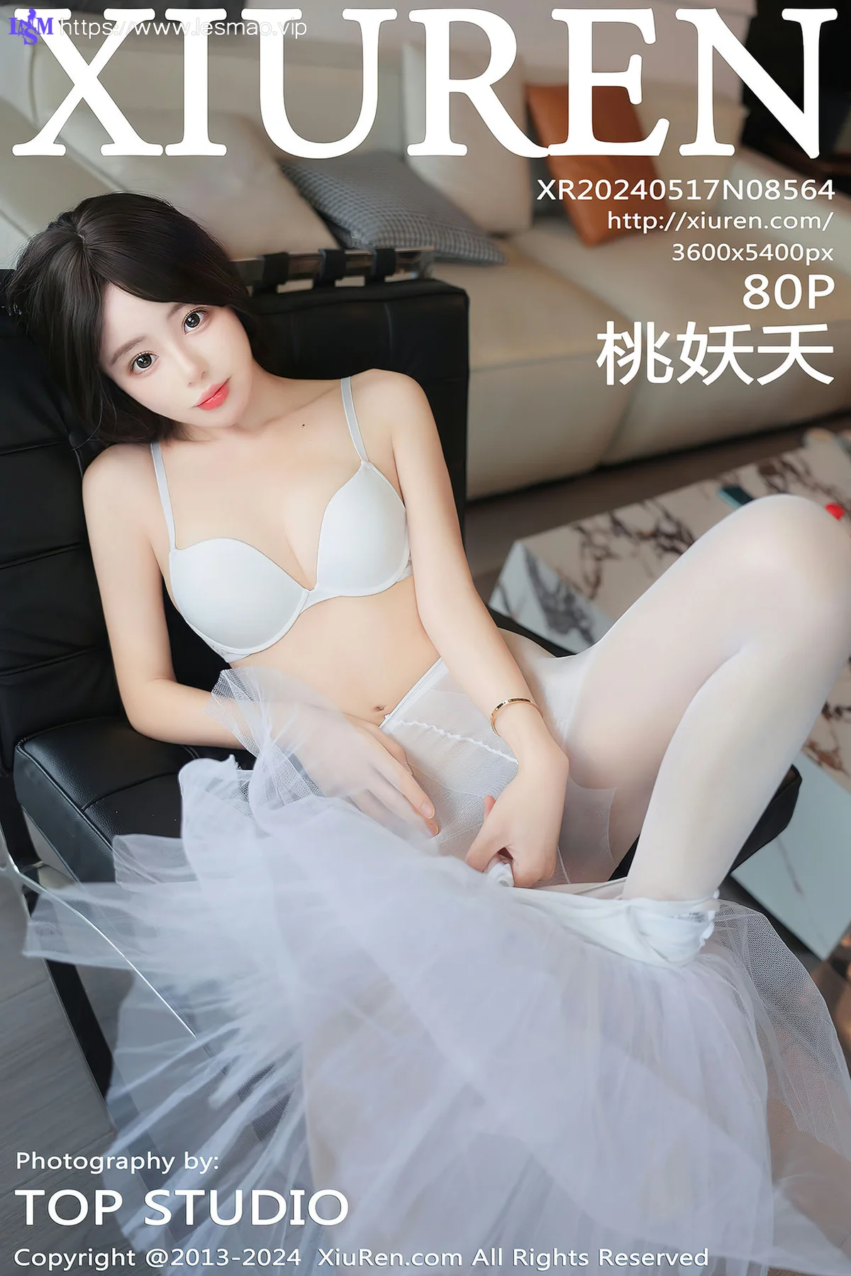 XiuRen 秀人 No.8564 桃妖夭 白色芭蕾连体衣性感写真 - 81