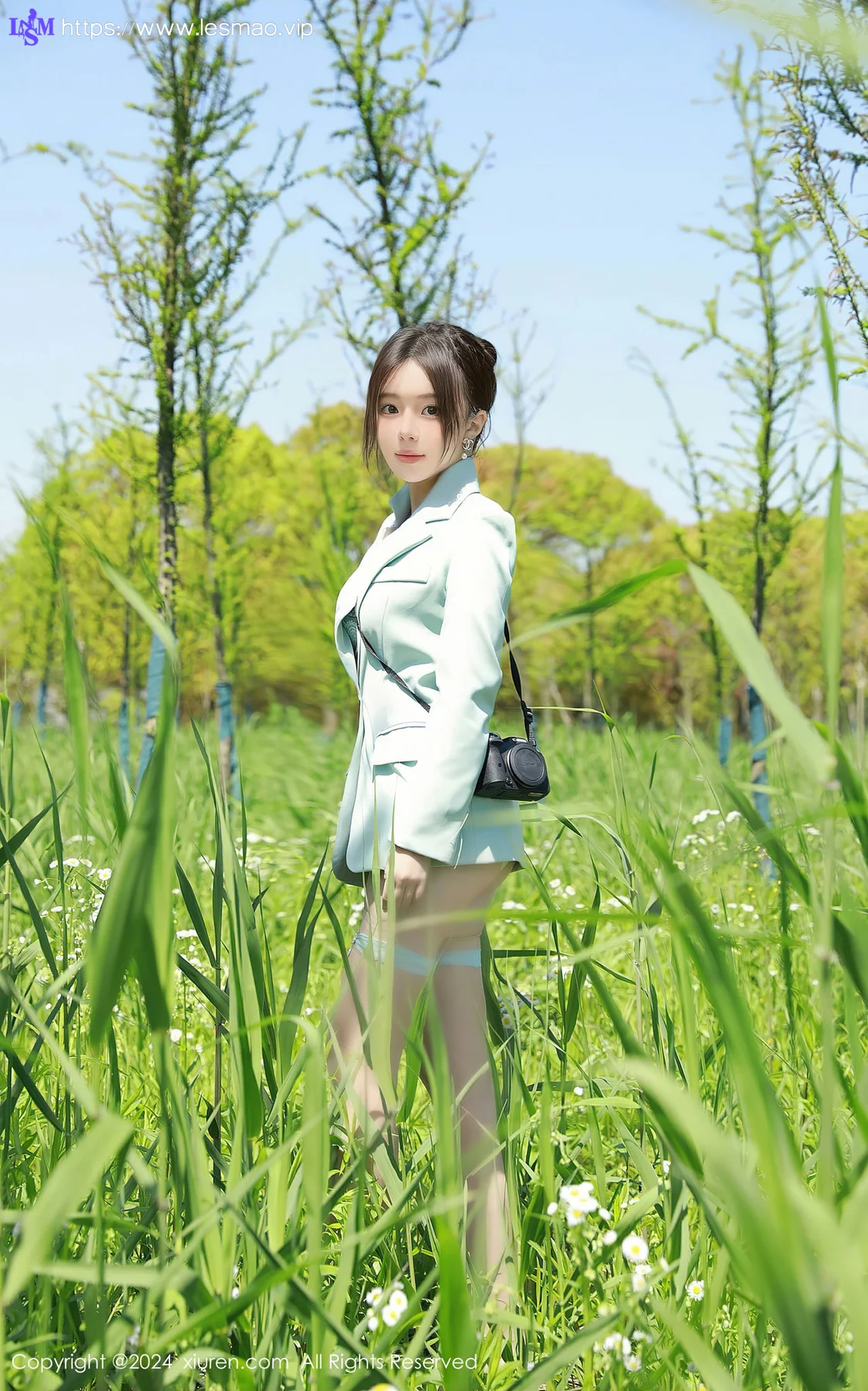 XiuRen 秀人 No.8601 小薯条nienie 浅绿色内衣性感写真11 - 19