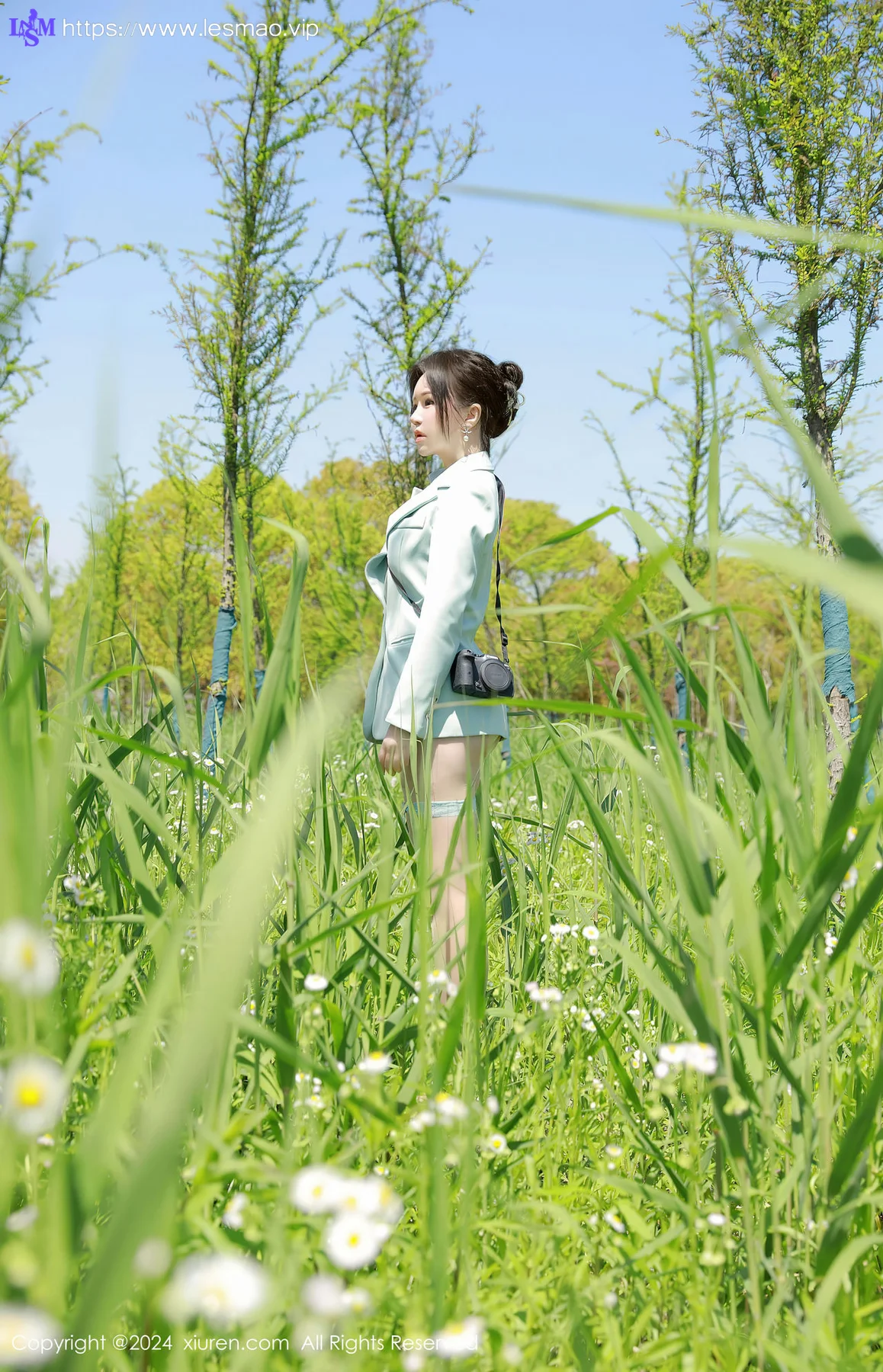 XiuRen 秀人 No.8601 小薯条nienie 浅绿色内衣性感写真11 - 20