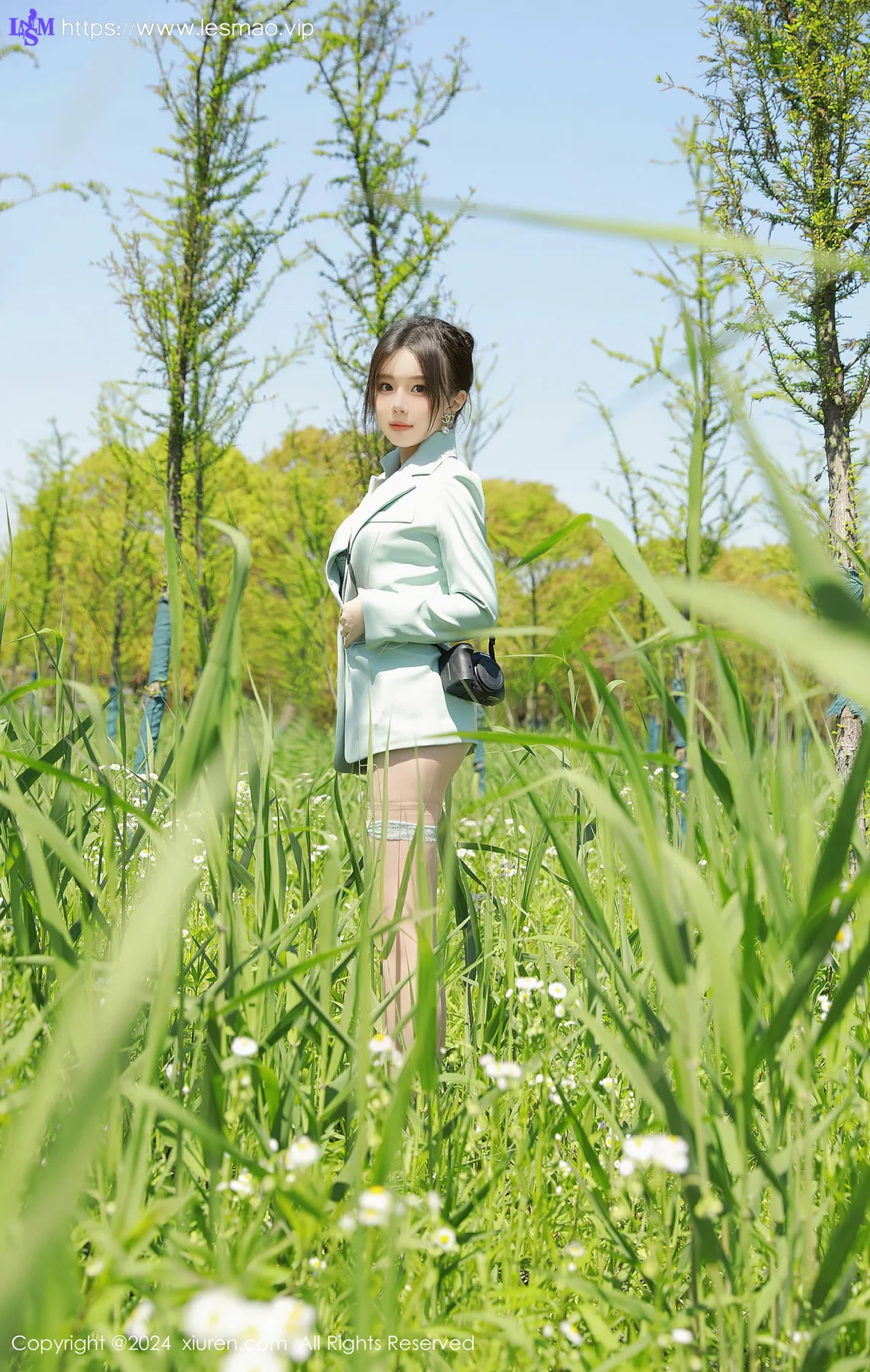 XiuRen 秀人 No.8601 小薯条nienie 浅绿色内衣性感写真11 - 21