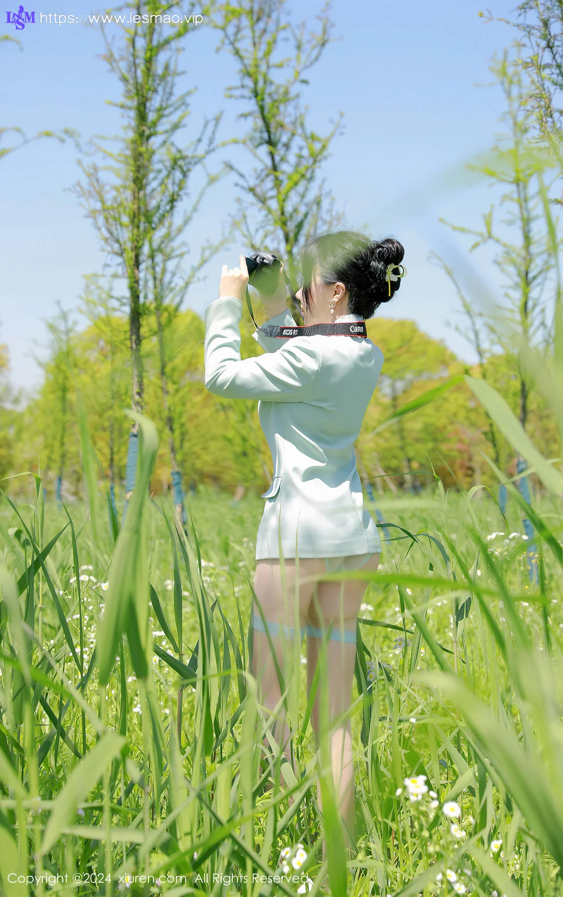 XiuRen 秀人 No.8601 小薯条nienie 浅绿色内衣性感写真11 - 23