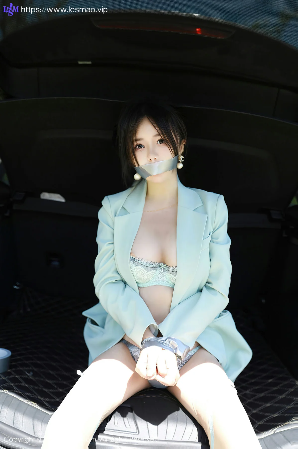 XiuRen 秀人 No.8601 小薯条nienie 浅绿色内衣性感写真11 - 56