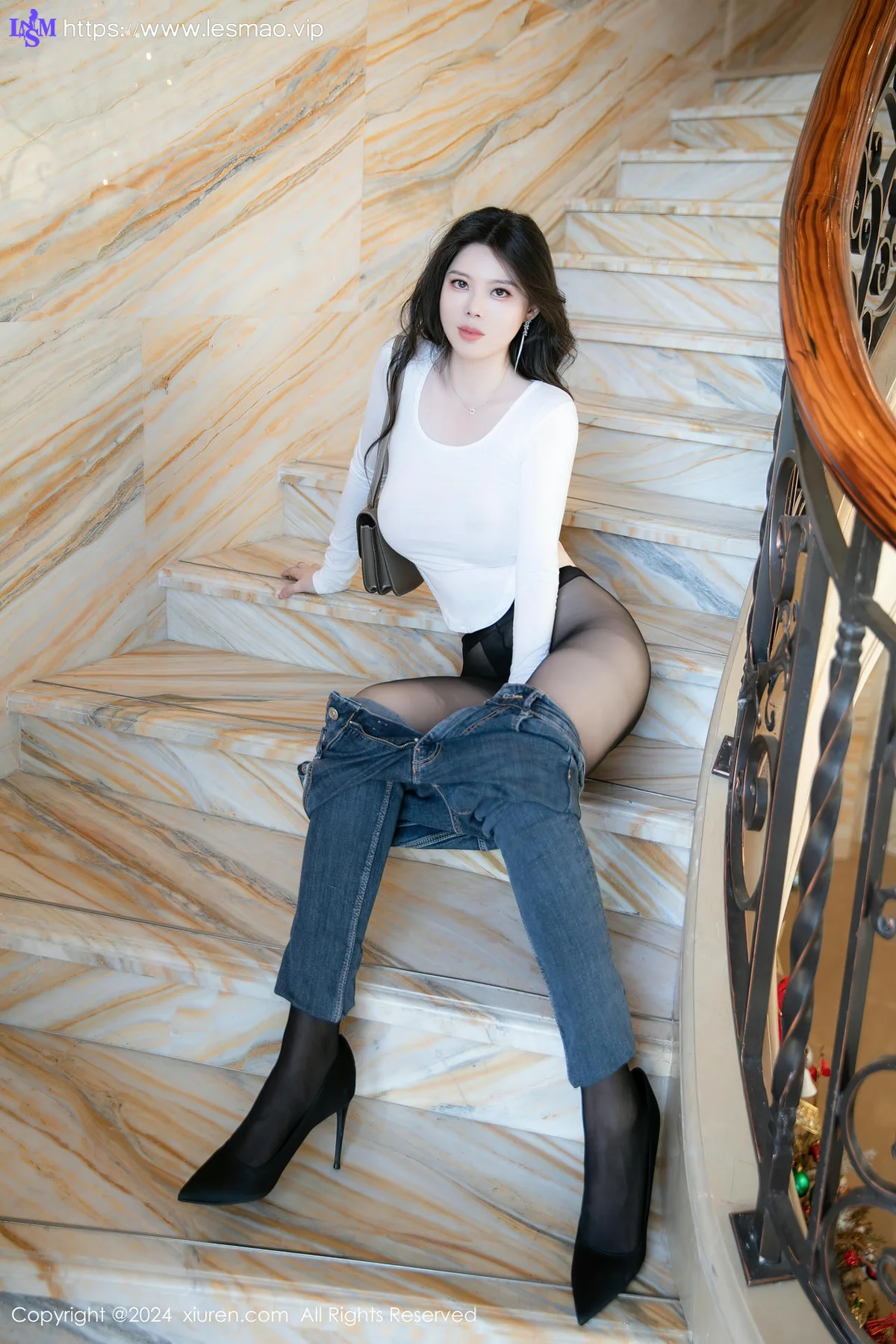 XiuRen 秀人 No.8618 白茹雪 蓝色牛仔裤性感写真1 - 41