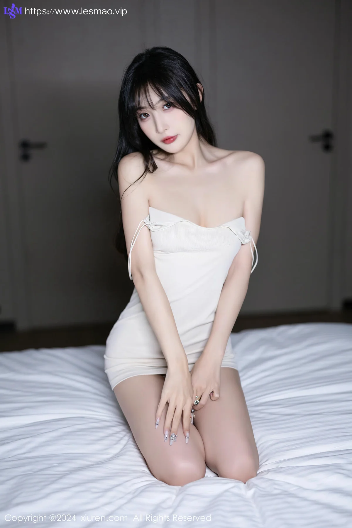 XiuRen 秀人 No.8619 林星阑 浅绿色露肩连夜短裙性感写真1 - 64
