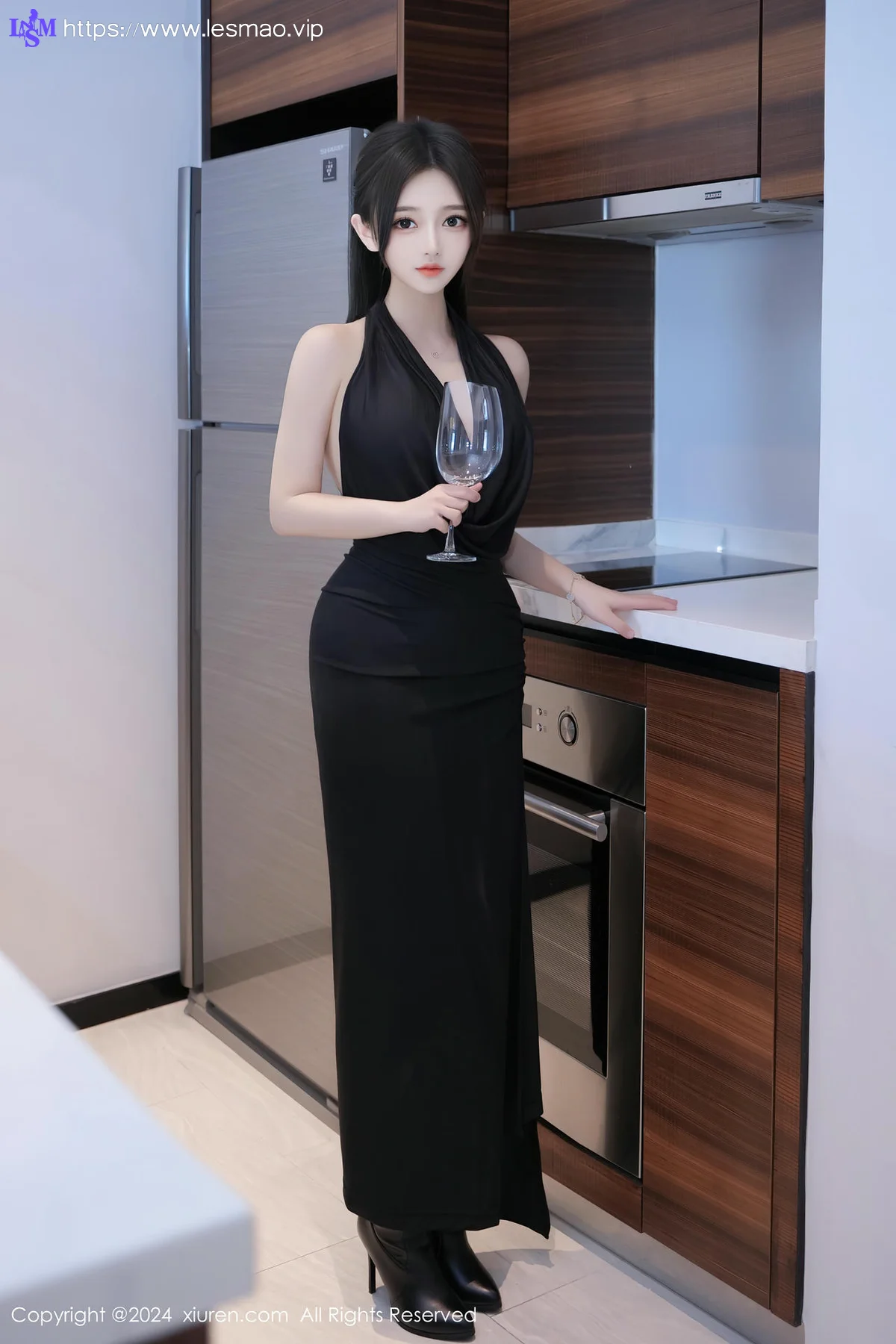 XiuRen 秀人 No.8623 奶茶味的包子 黑色连衣裙性感写真22 - 13