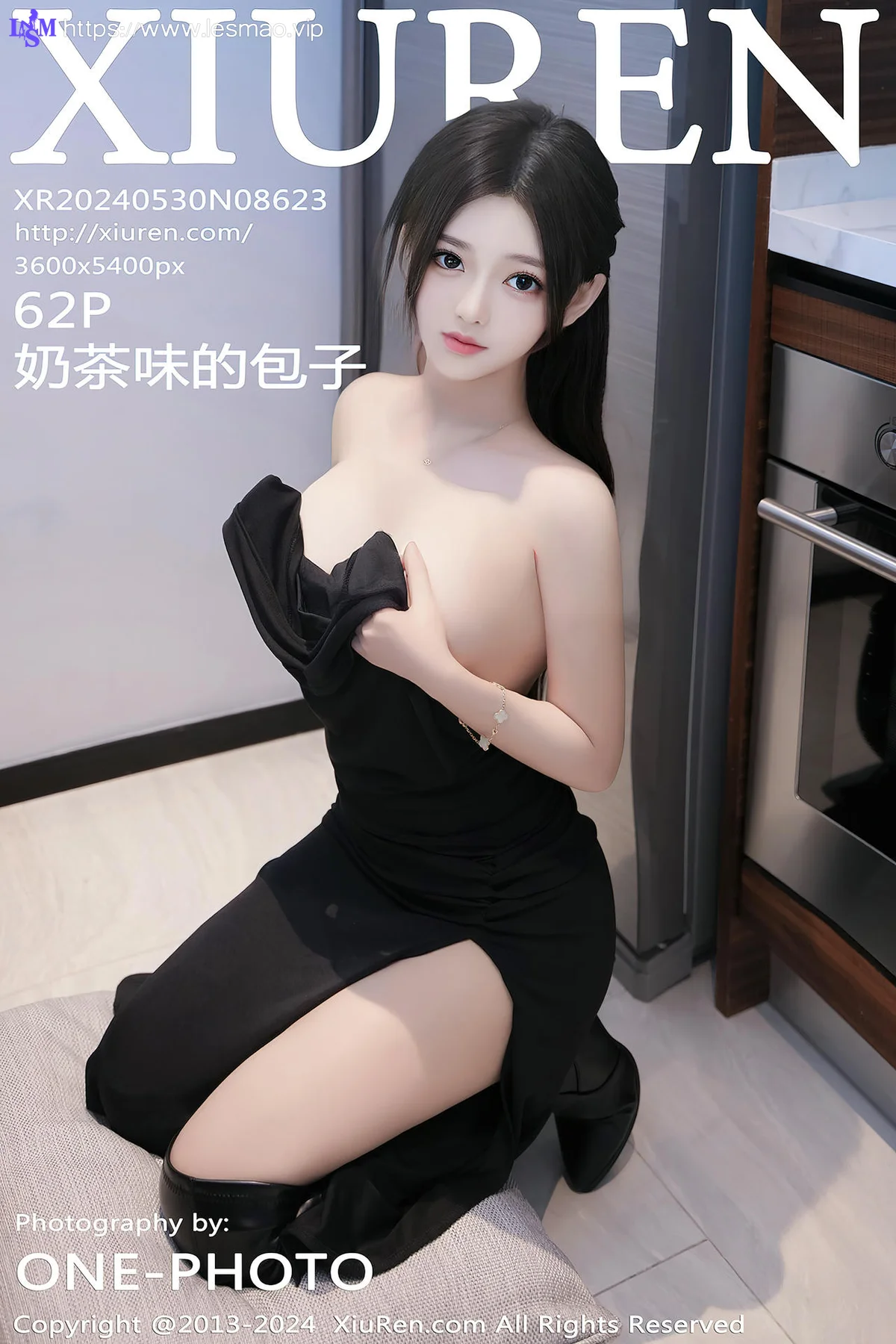 XiuRen 秀人 No.8623 奶茶味的包子 黑色连衣裙性感写真22 - 63