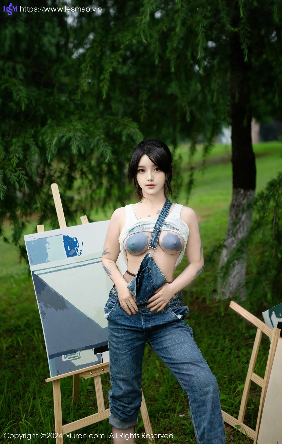 XiuRen 秀人 No.8638 豆瓣酱模特合集写真山中作画场景 - 58