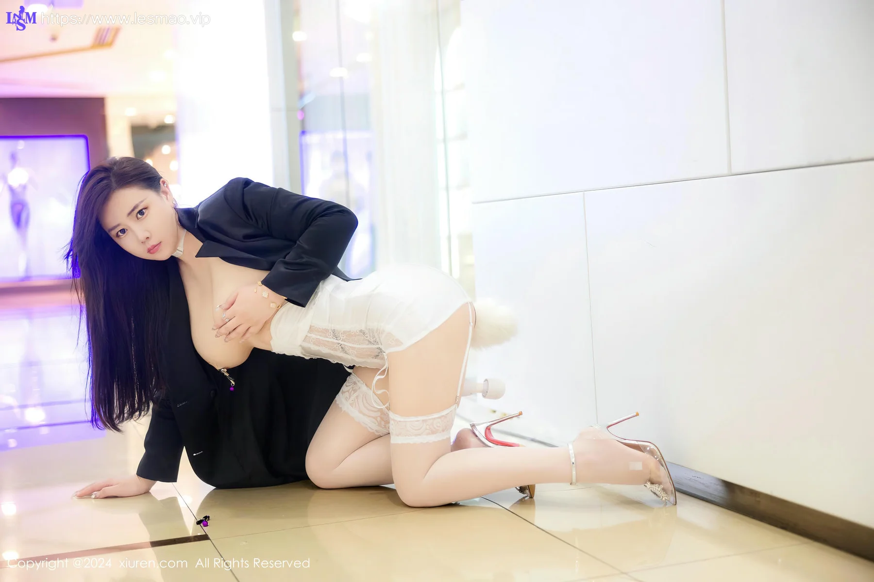 XiuRen 秀人 No.8642 王婉悠Queen 爆乳白色丝袜性感写真22 - 58