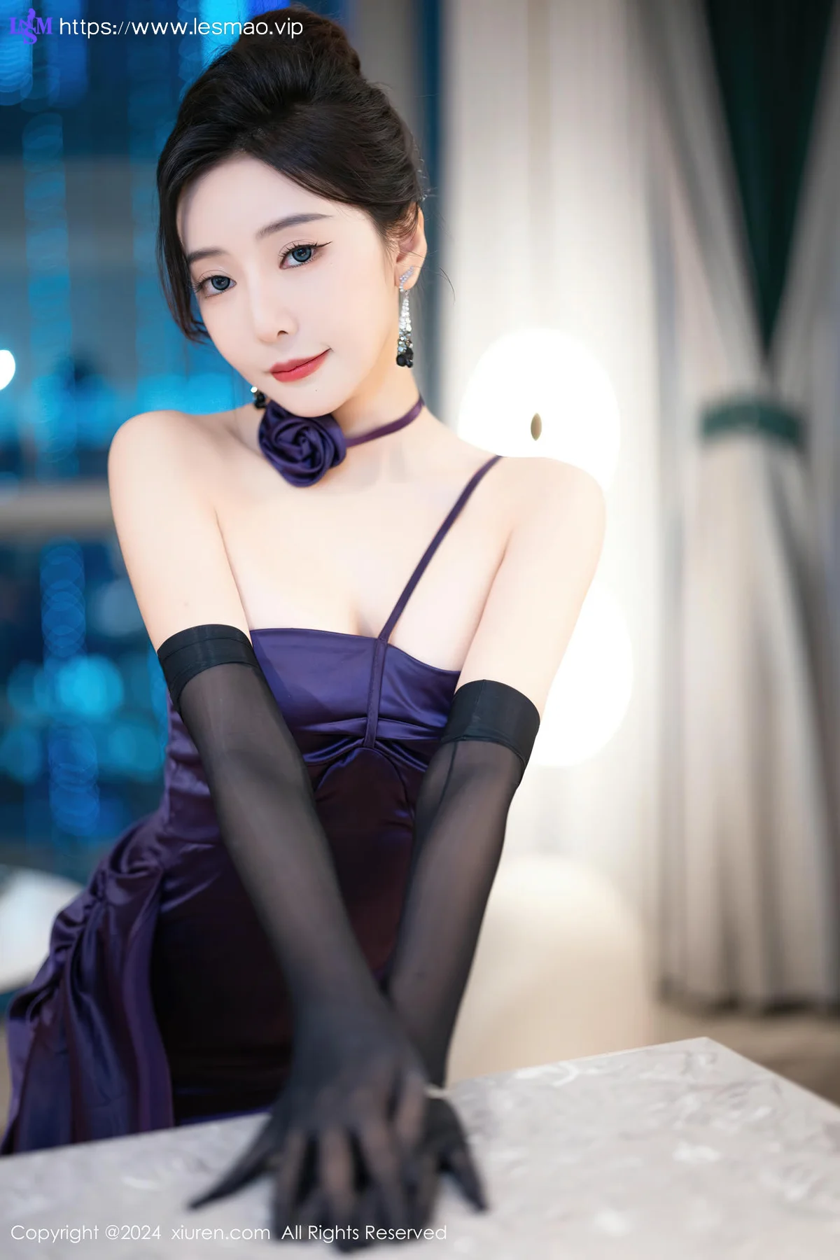 XiuRen 秀人 No.8698 王馨瑶yanni 紫色丝袜性感写真1 - 45