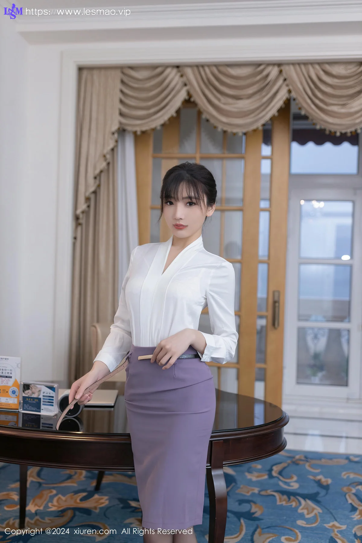 XiuRen 秀人 No.8700 陆萱萱 紫色制服性感写真11 - 14