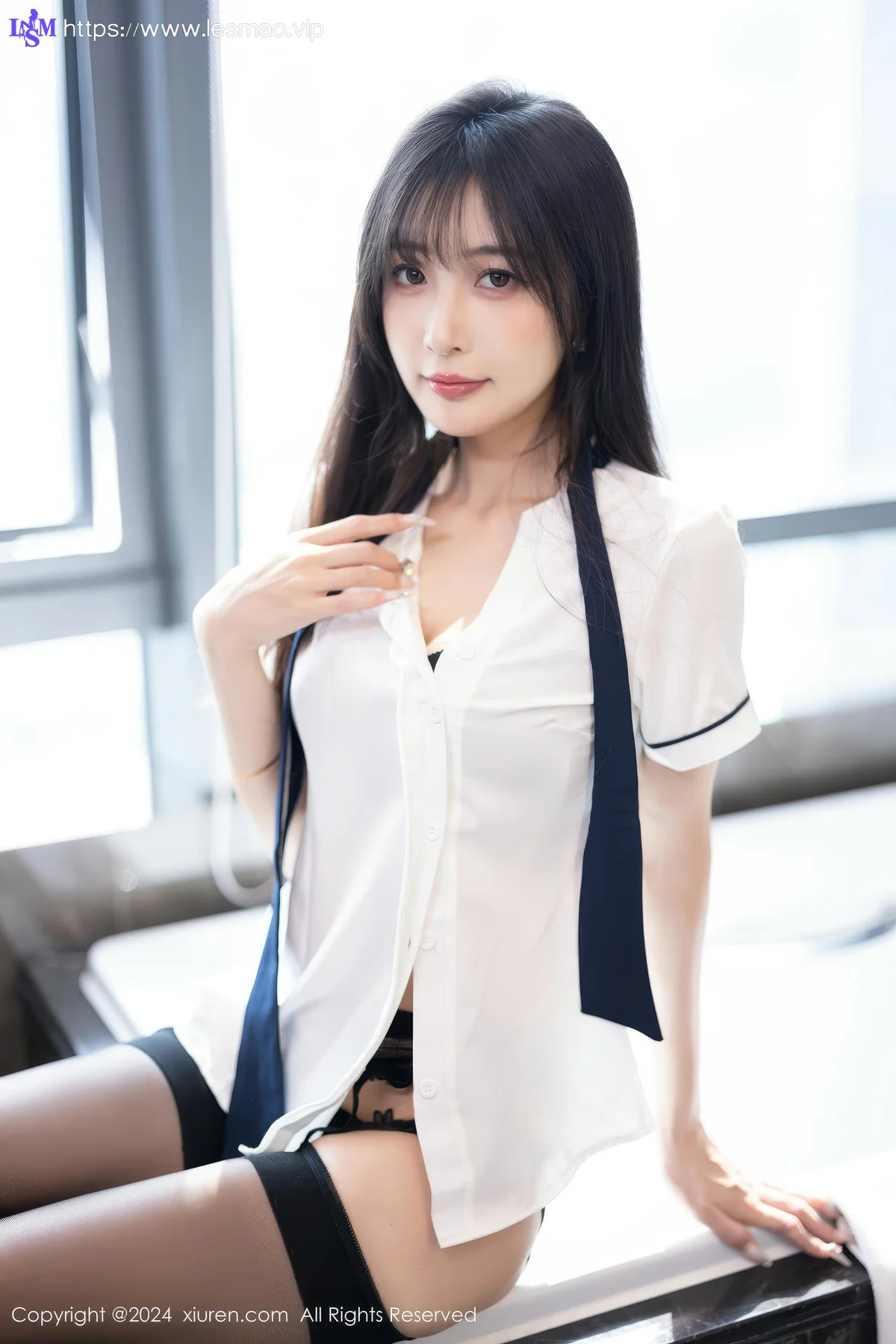 XiuRen 秀人 No.8727 林星阑 深色制服性感写真 - 24