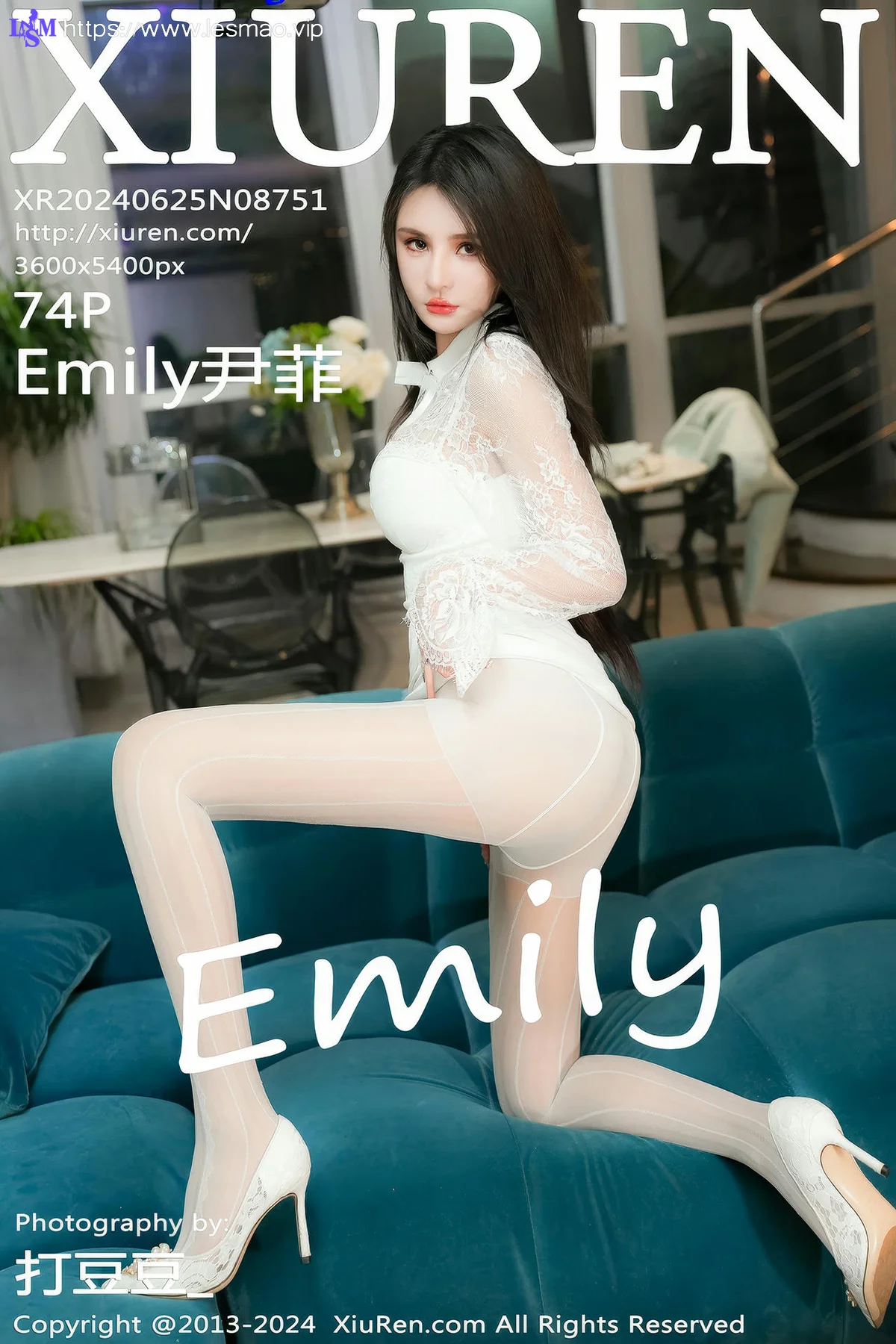 XiuRen 秀人 No.8751 Emily尹菲 白色连衣短裙性感写真 - 75