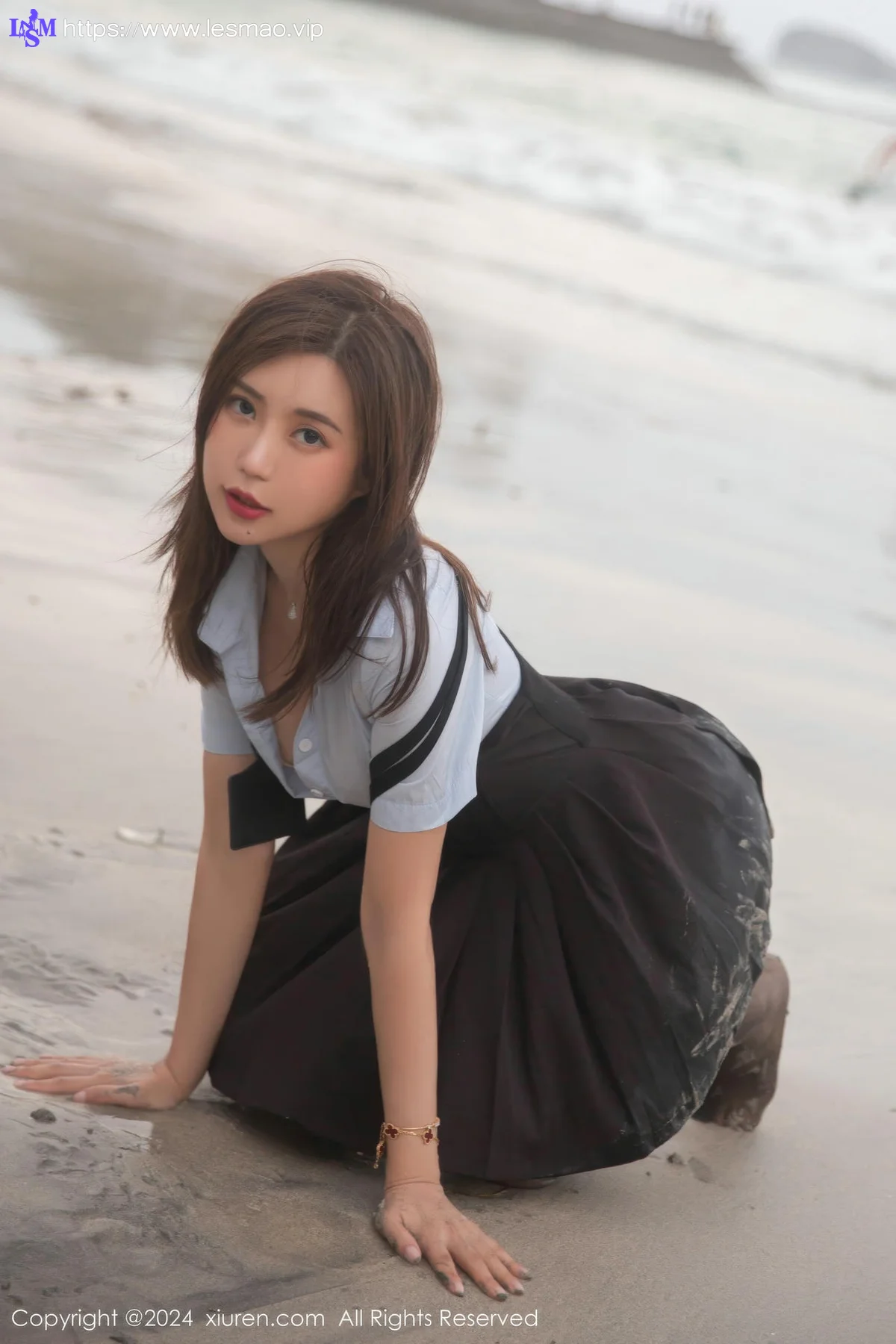 XiuRen 秀人 No.8752 绮里嘉ula 淡蓝T恤性感写真1 - 32